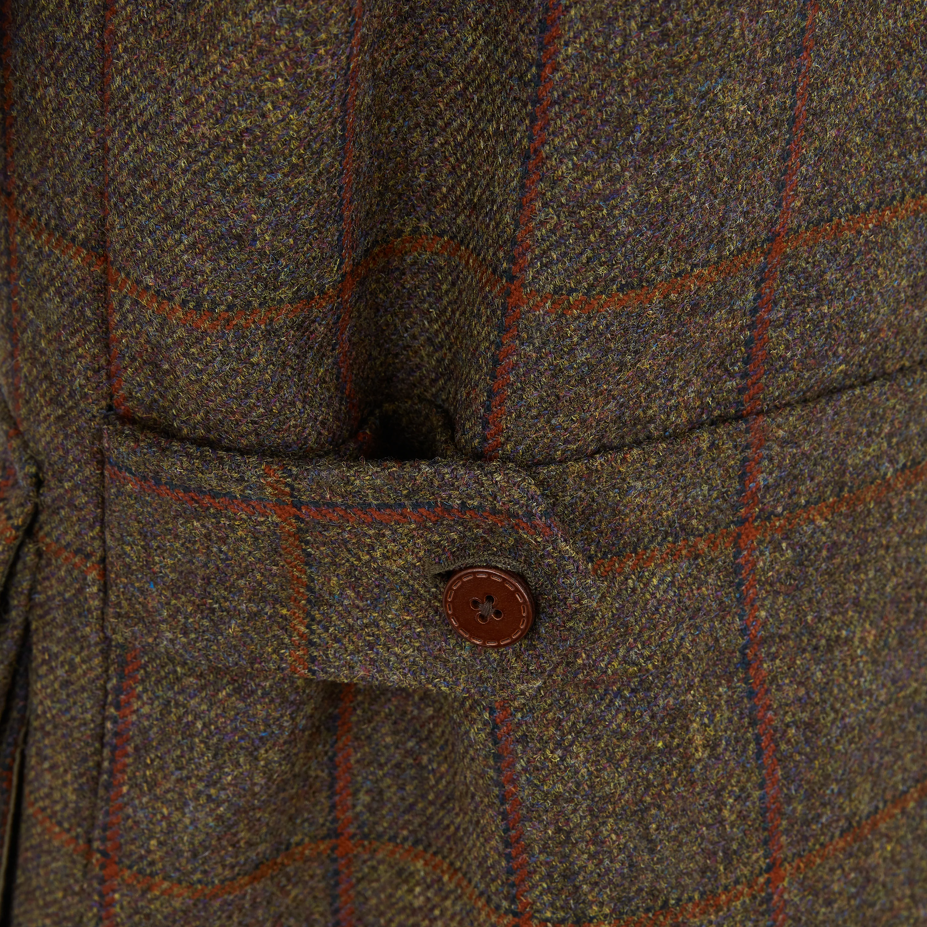 Arthur Green Rust Check Tweed Gilet - Image 4