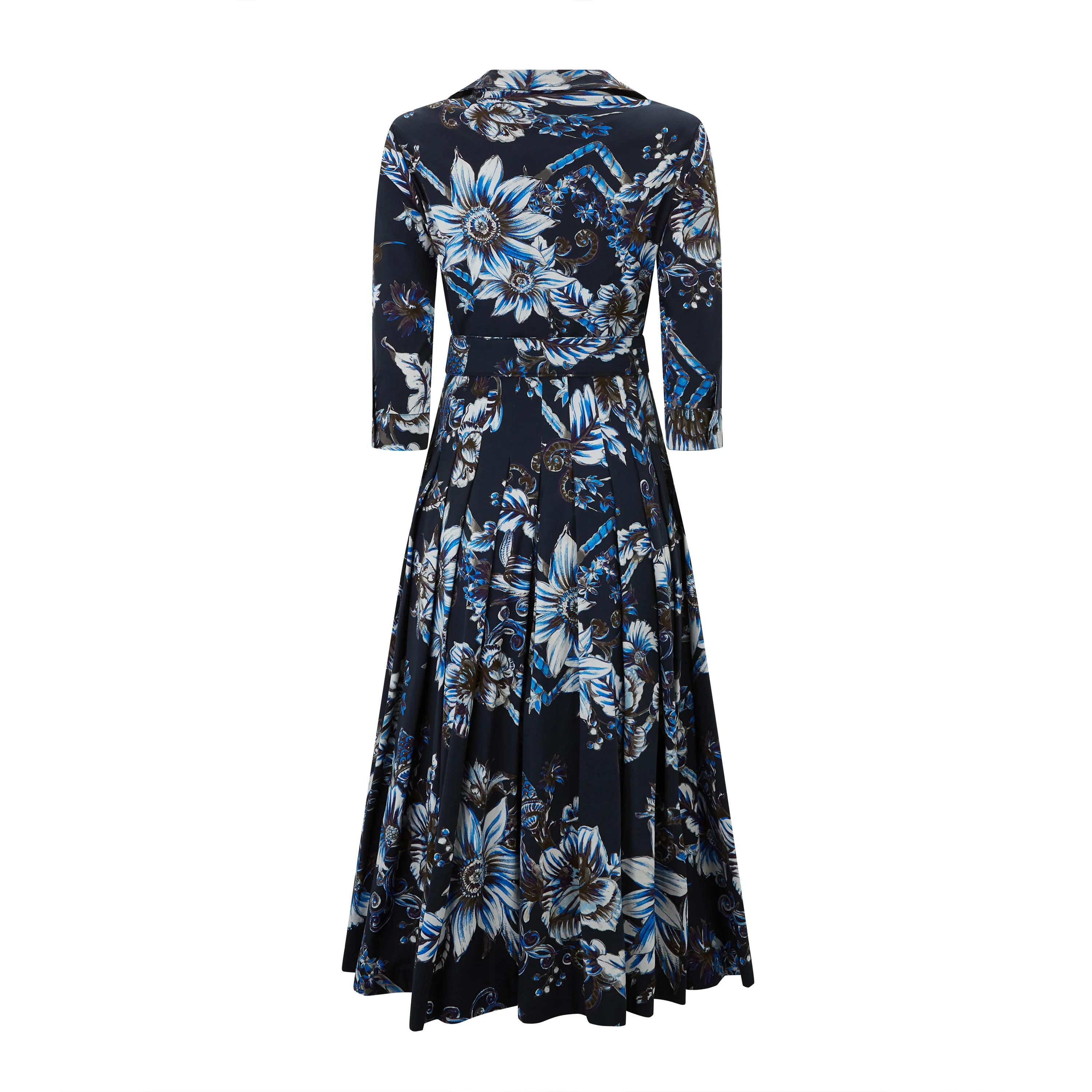 Audrey 4 Flower Luxemburg Dress Navy - Image 2