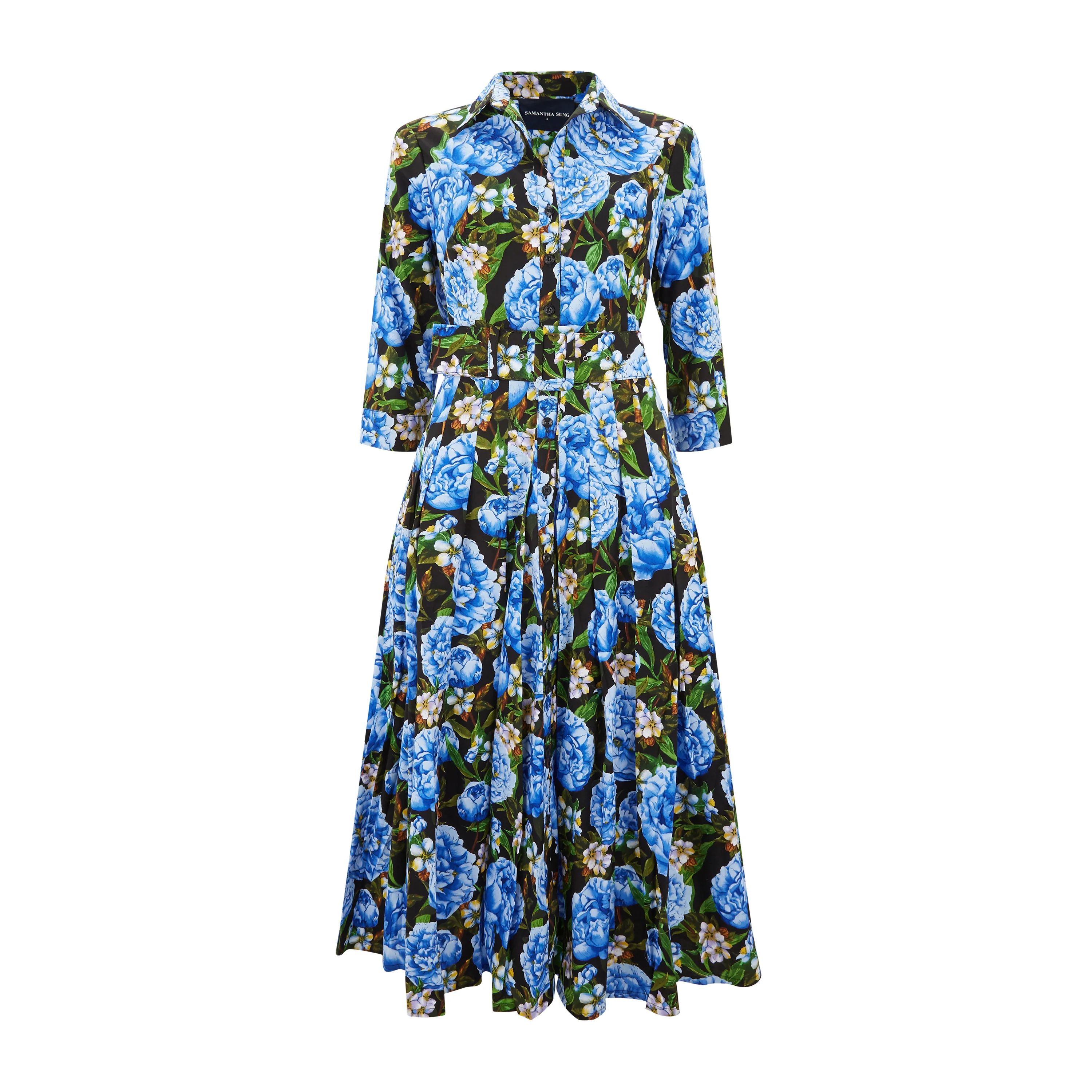Audrey 4 Pink Peony Dress Blue