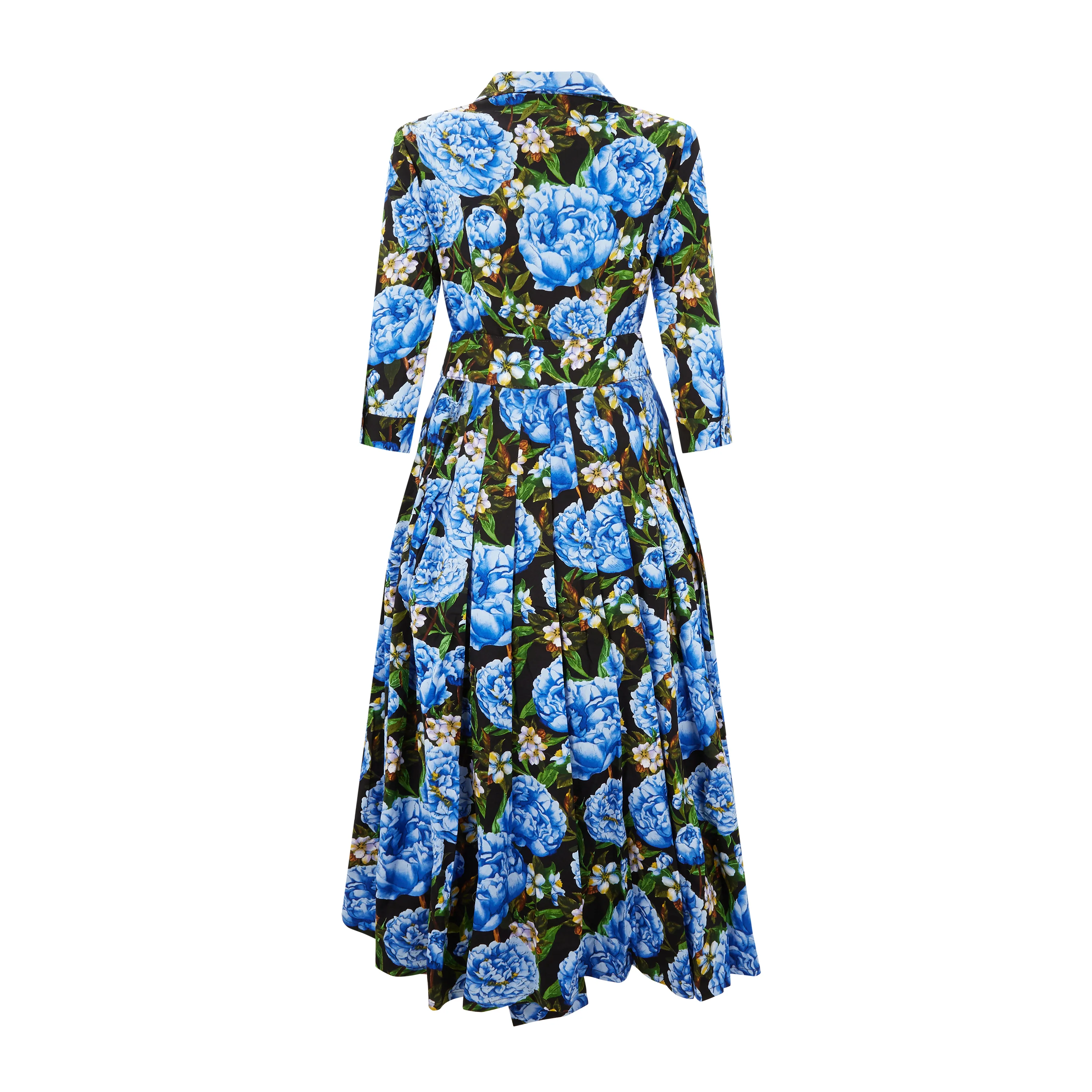 Audrey 4 Pink Peony Dress Blue - Image 2