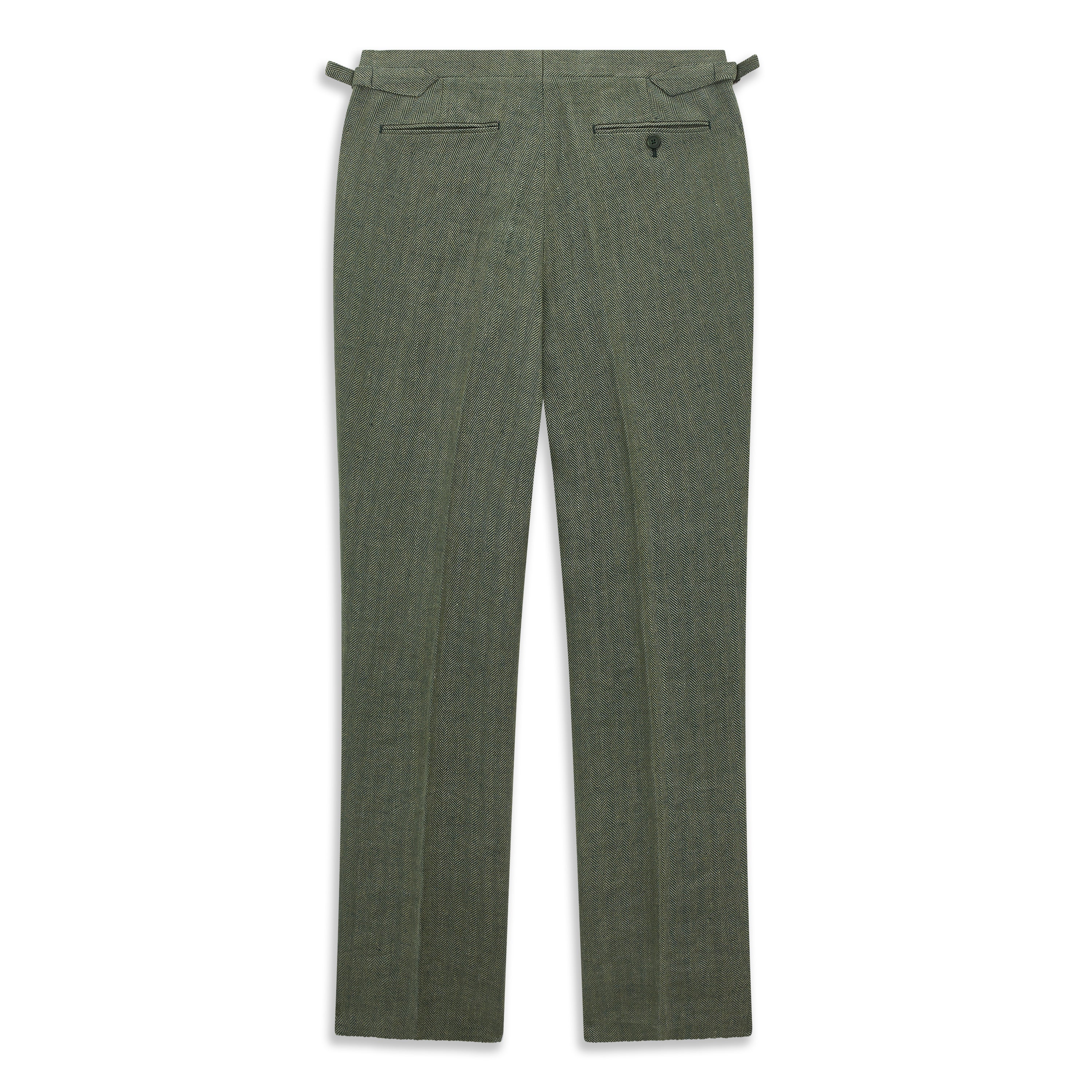 Barney Green Herringbone Linen Trouser - Image 3