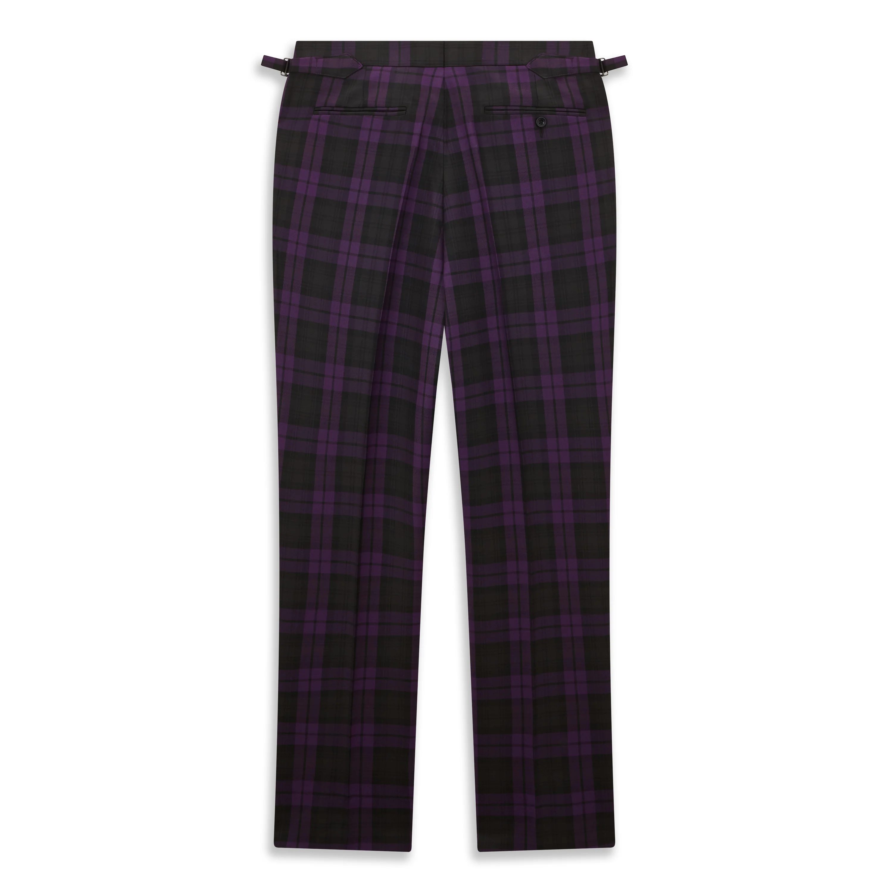 Barney Purple Black Check Evening Trouser - Image 3