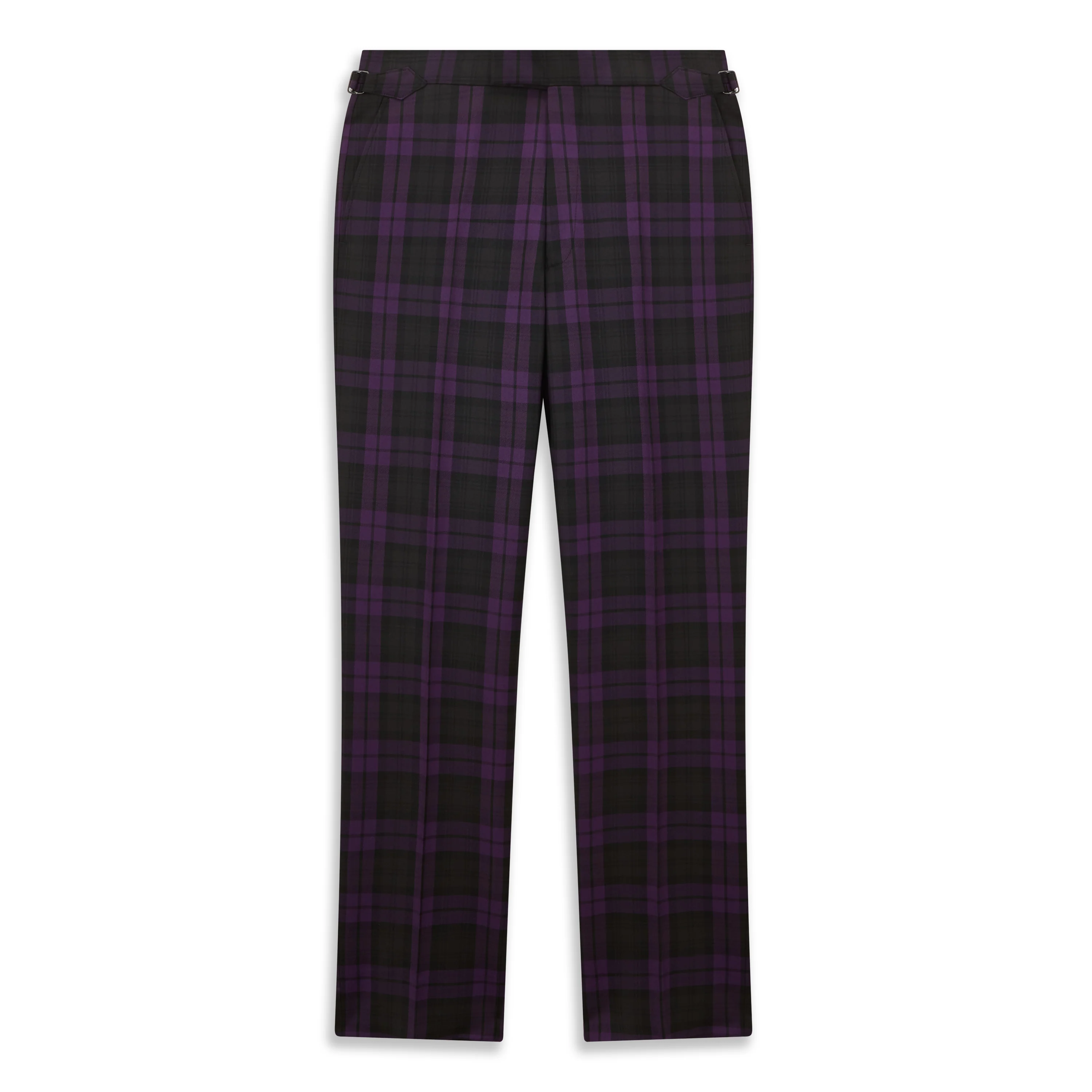 Barney Purple Black Check Evening Trouser - Image 4
