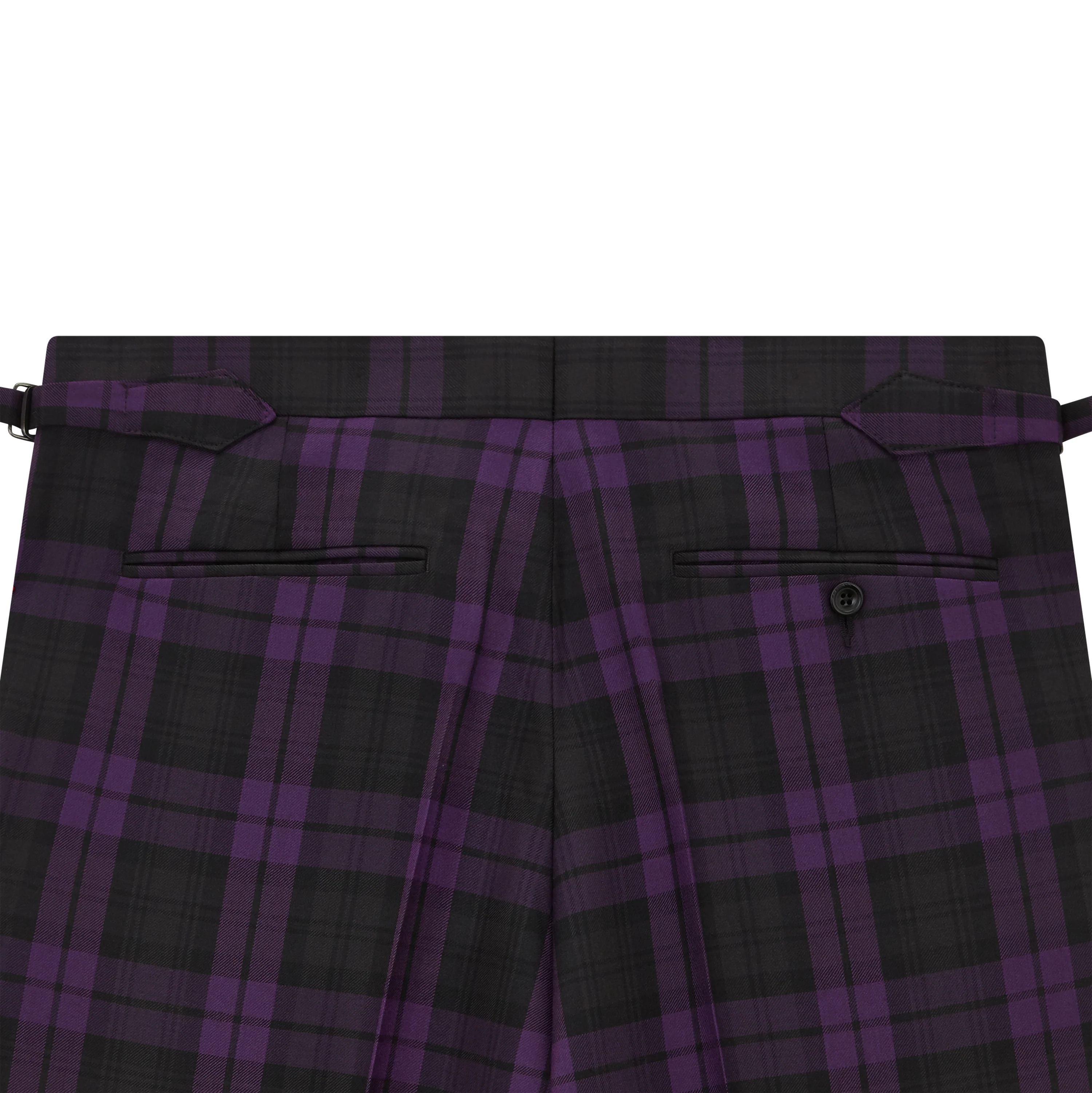 Barney Purple Black Check Evening Trouser - Image 5
