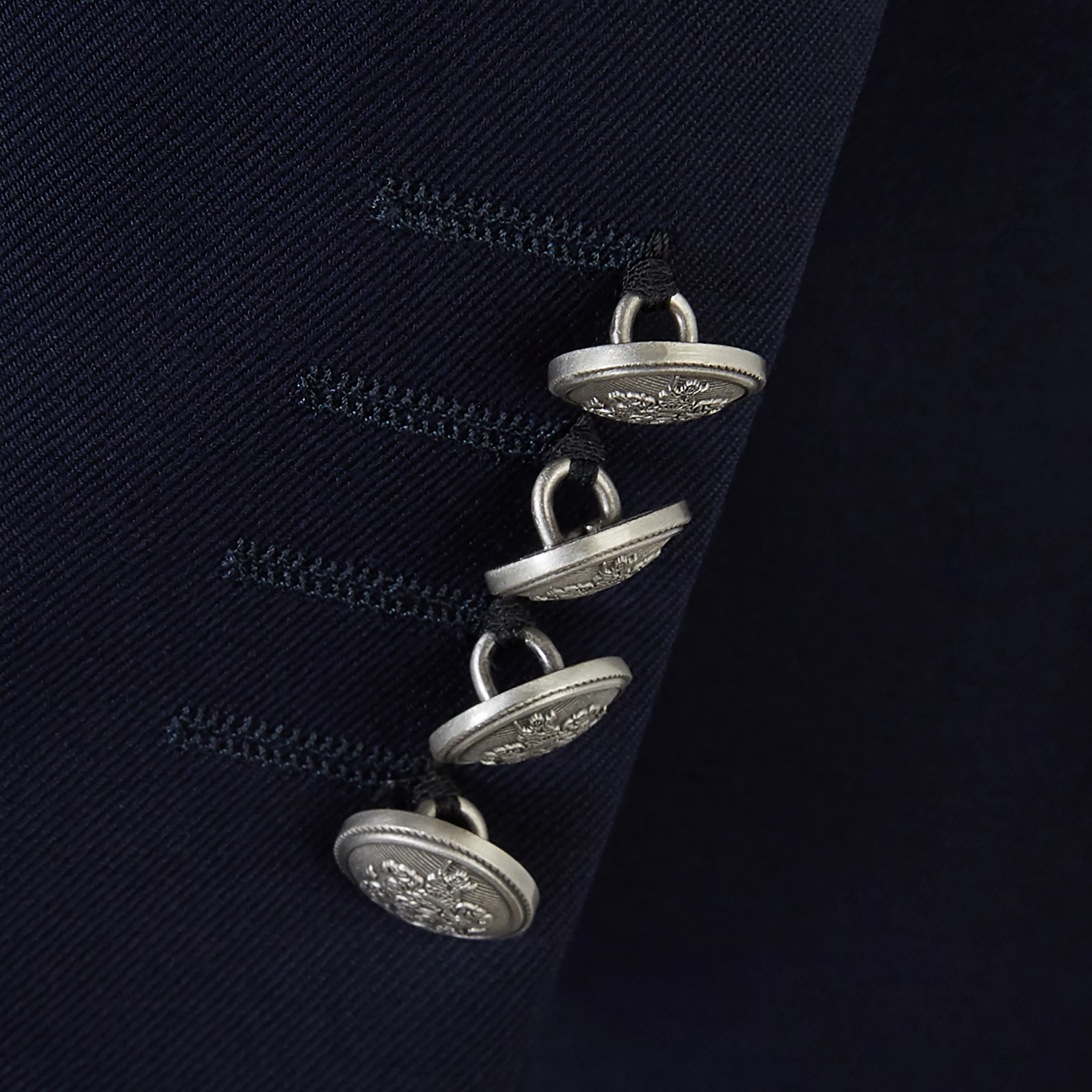 Bentley Navy Single Breasted Wool Blazer - Image 4