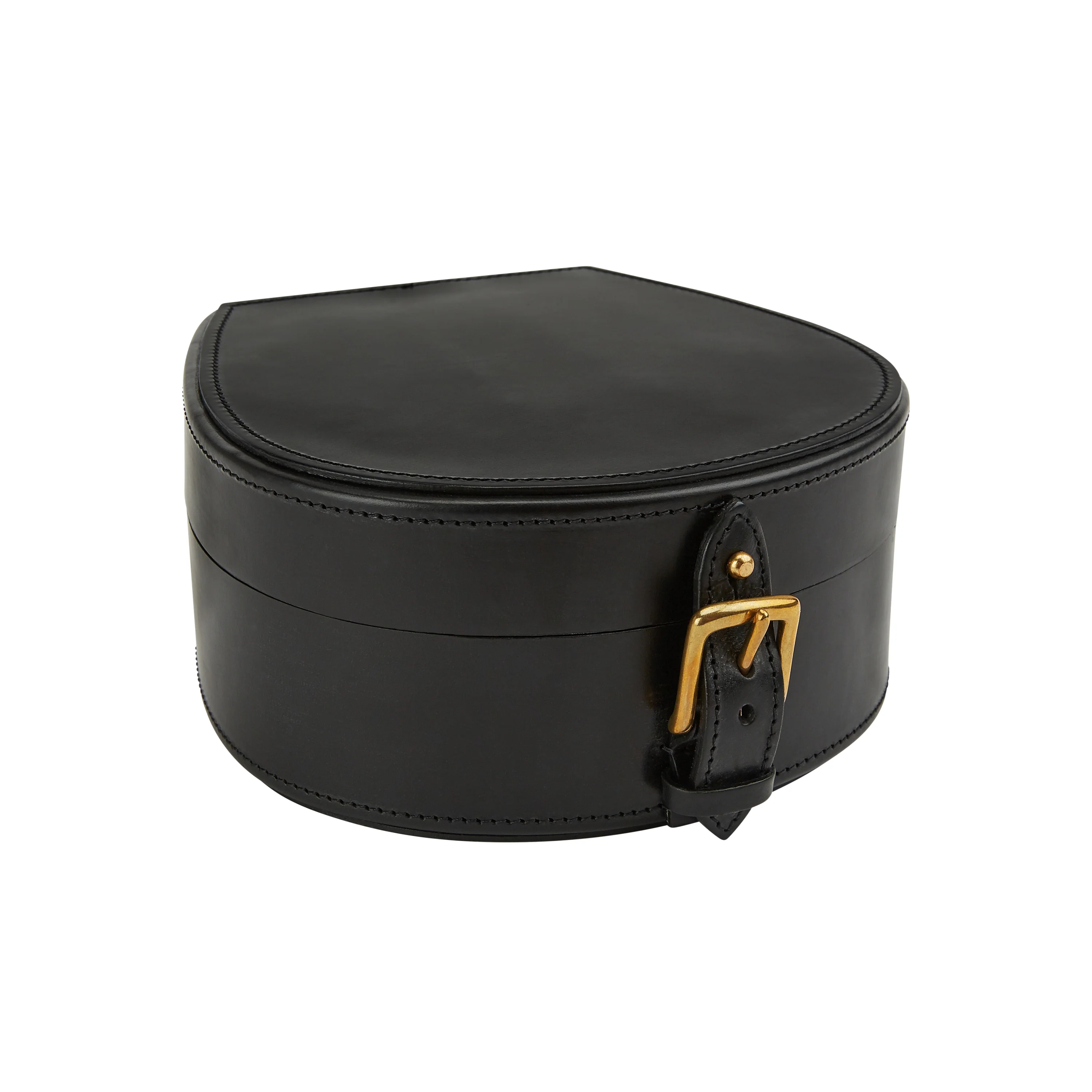 Black Leather Horseshoe Collar Box