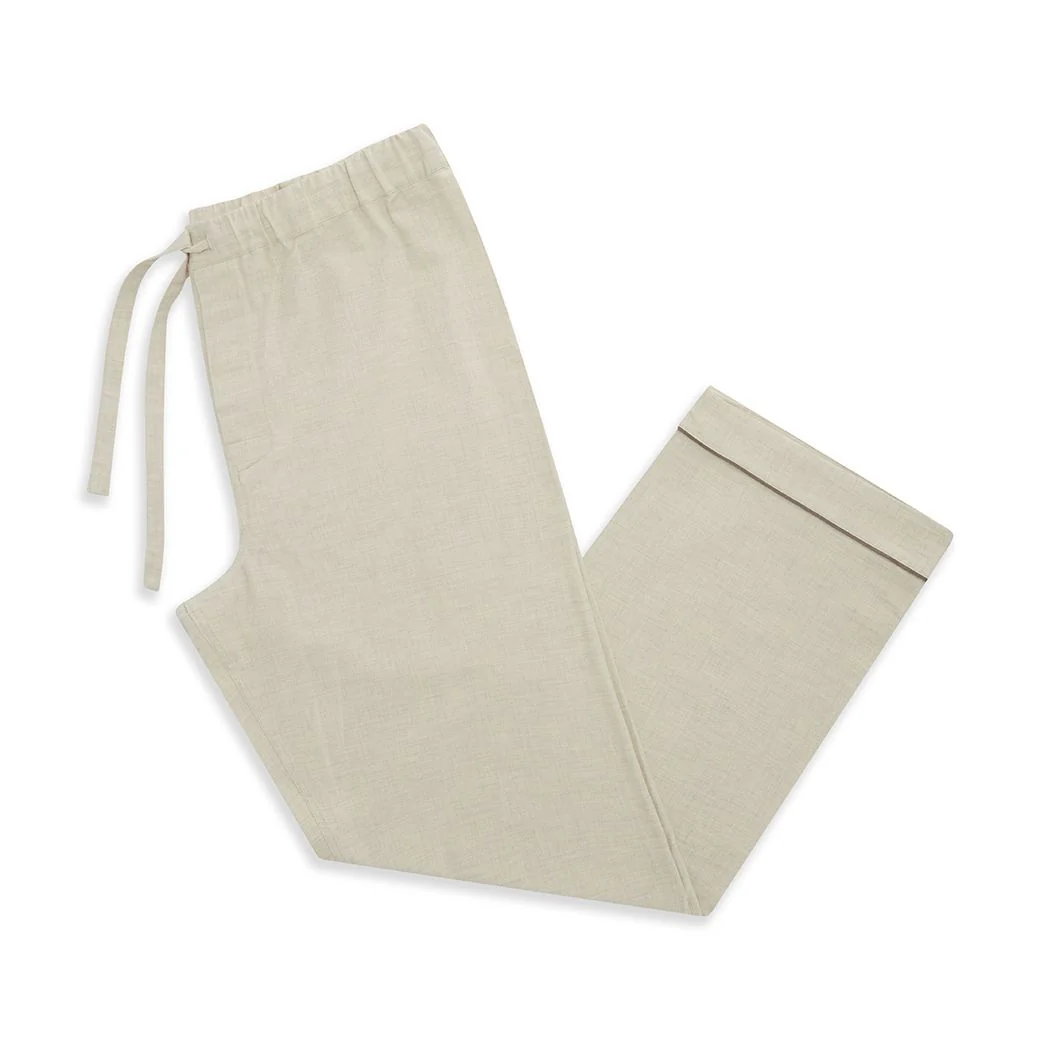 Cream Brushed Twill Piped Cotton Pyjama Set - Image 4