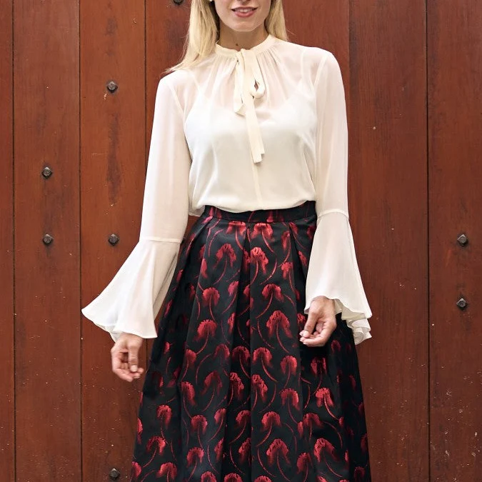 Cuba Cravatte Georgette Silk Blouse - Image 2