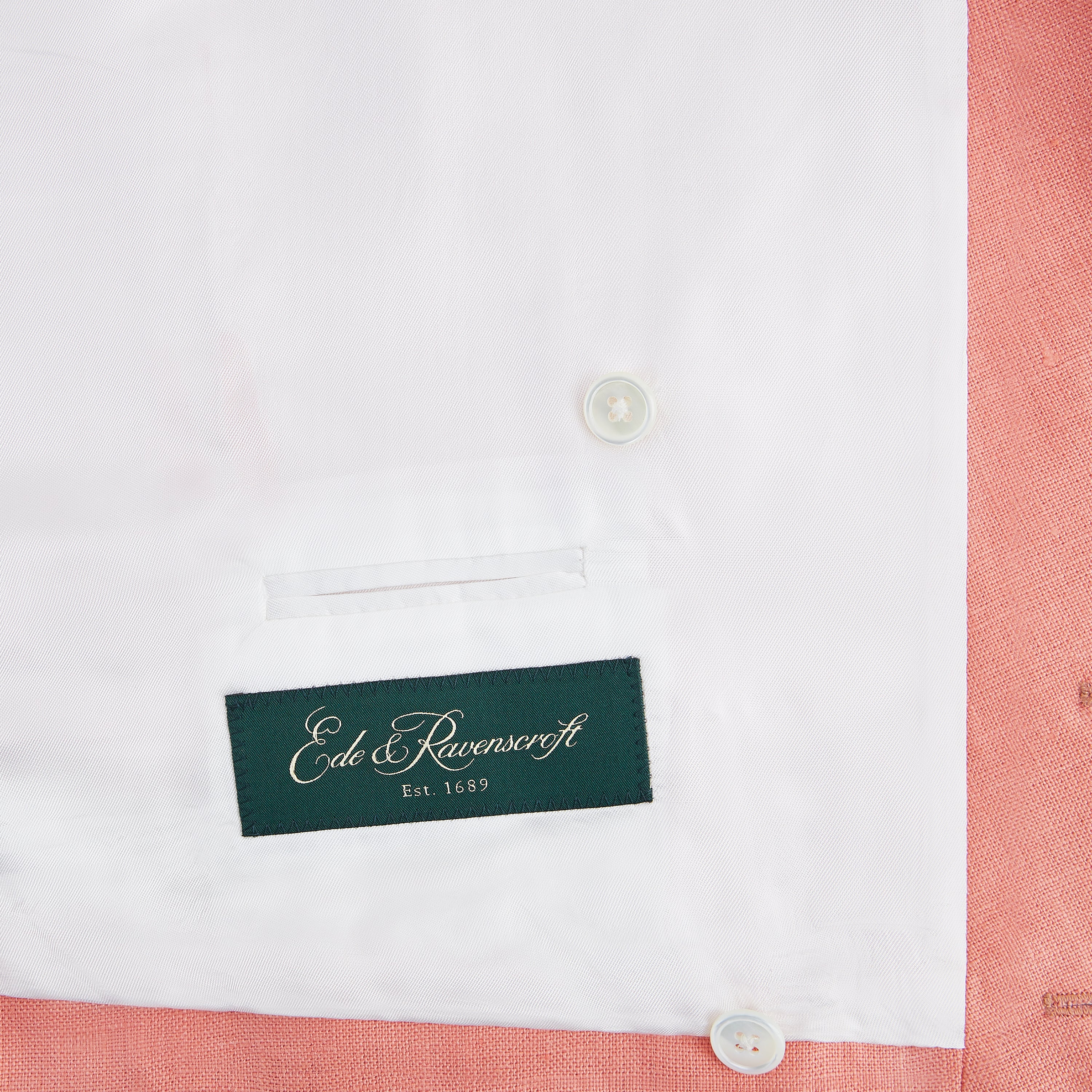 Hayward Coral Linen Waistcoat - Image 3