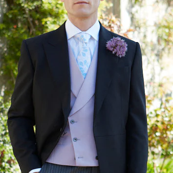 Hayward Lilac Royal Gabardine Wool Waistcoat - Image 2