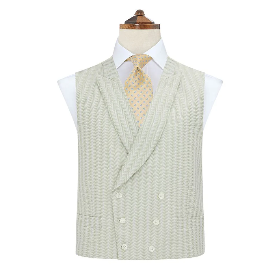 Hayward Pale Green Wool Silk Waistcoat