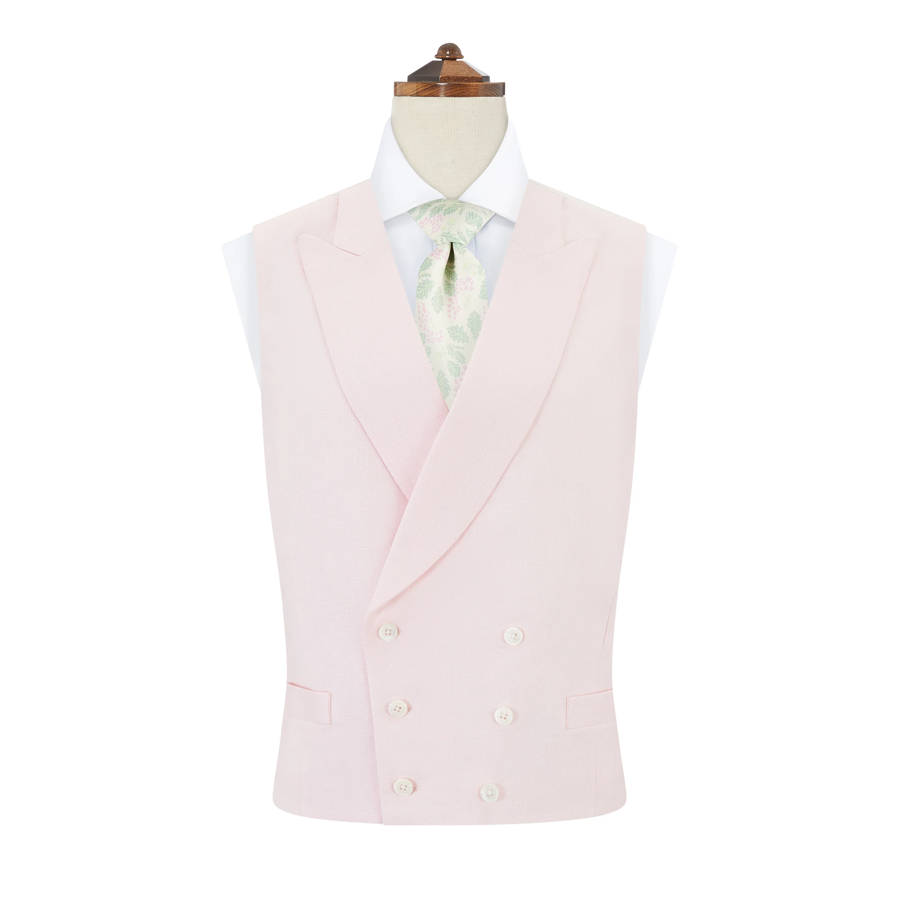 Hayward Pale Pink Linen Waistcoat