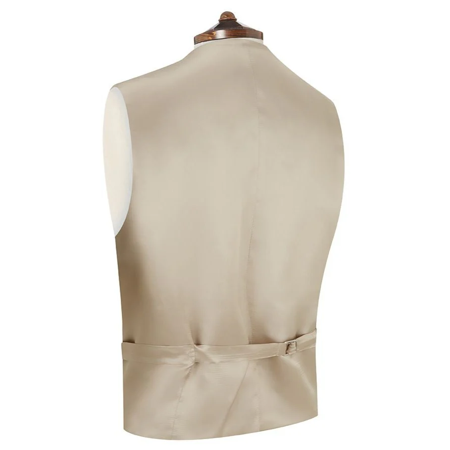 Hayward Pink Cream Linen Herringbone Waistcoat - Image 3