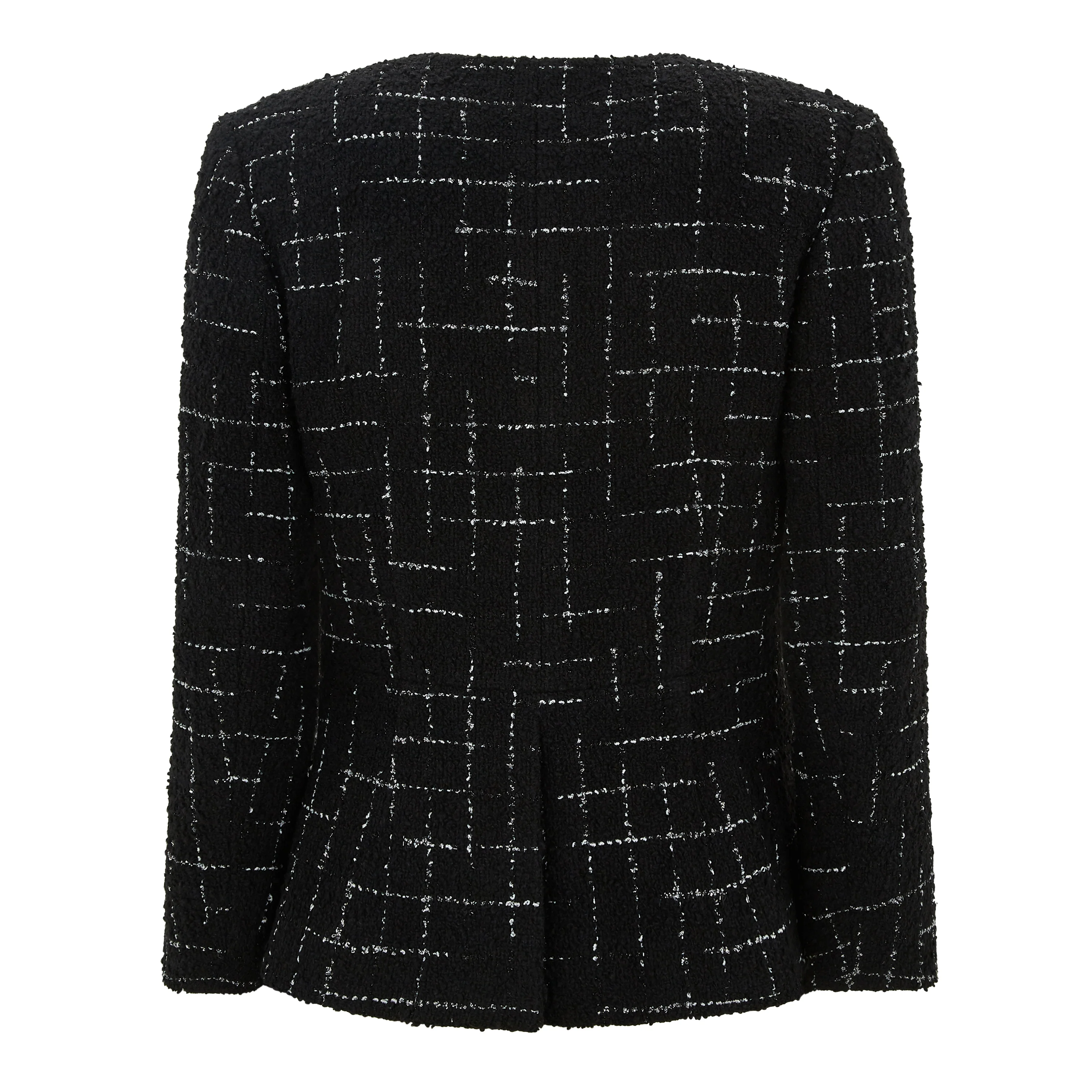 Hazel Tailored Glitter Check Wool Jacket - Image 3