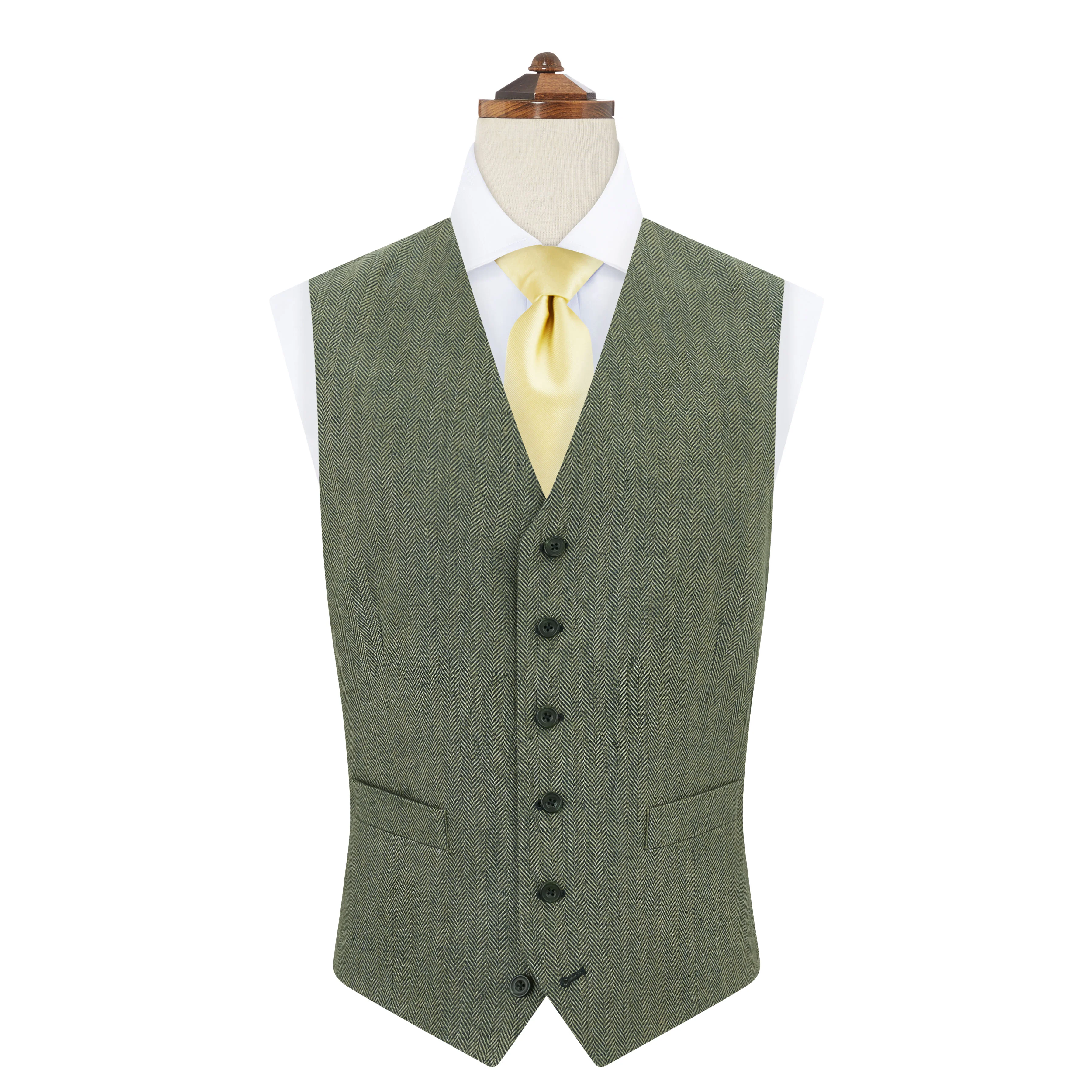 Hyde Herringbone Linen Waistcoat