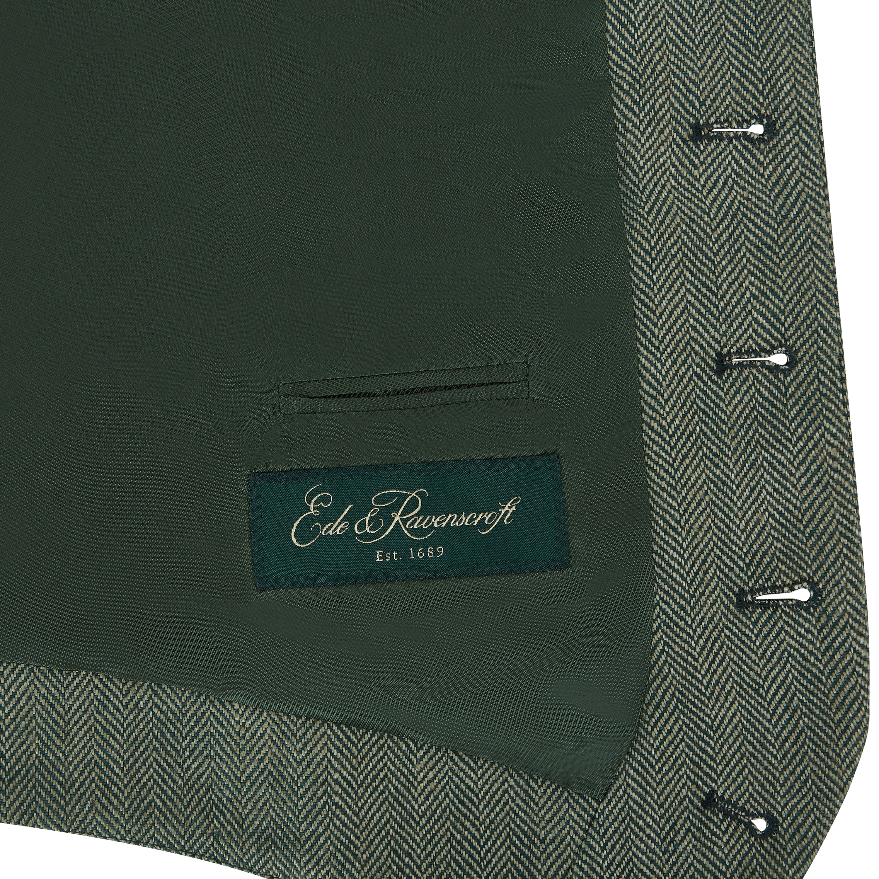 Hyde Herringbone Linen Waistcoat - Image 4