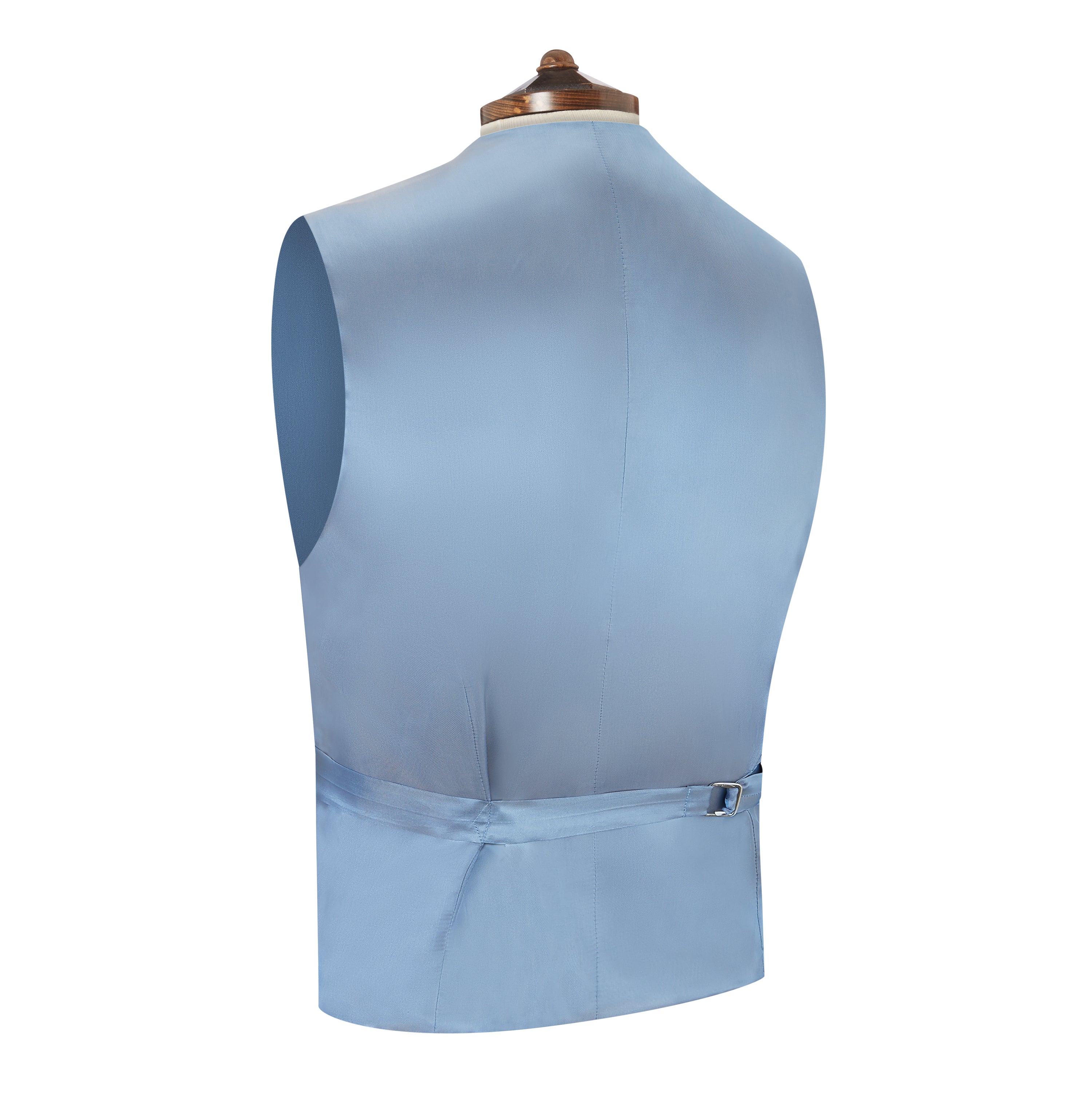 Hyde Pale Blue Linen Waistcoat - Image 2