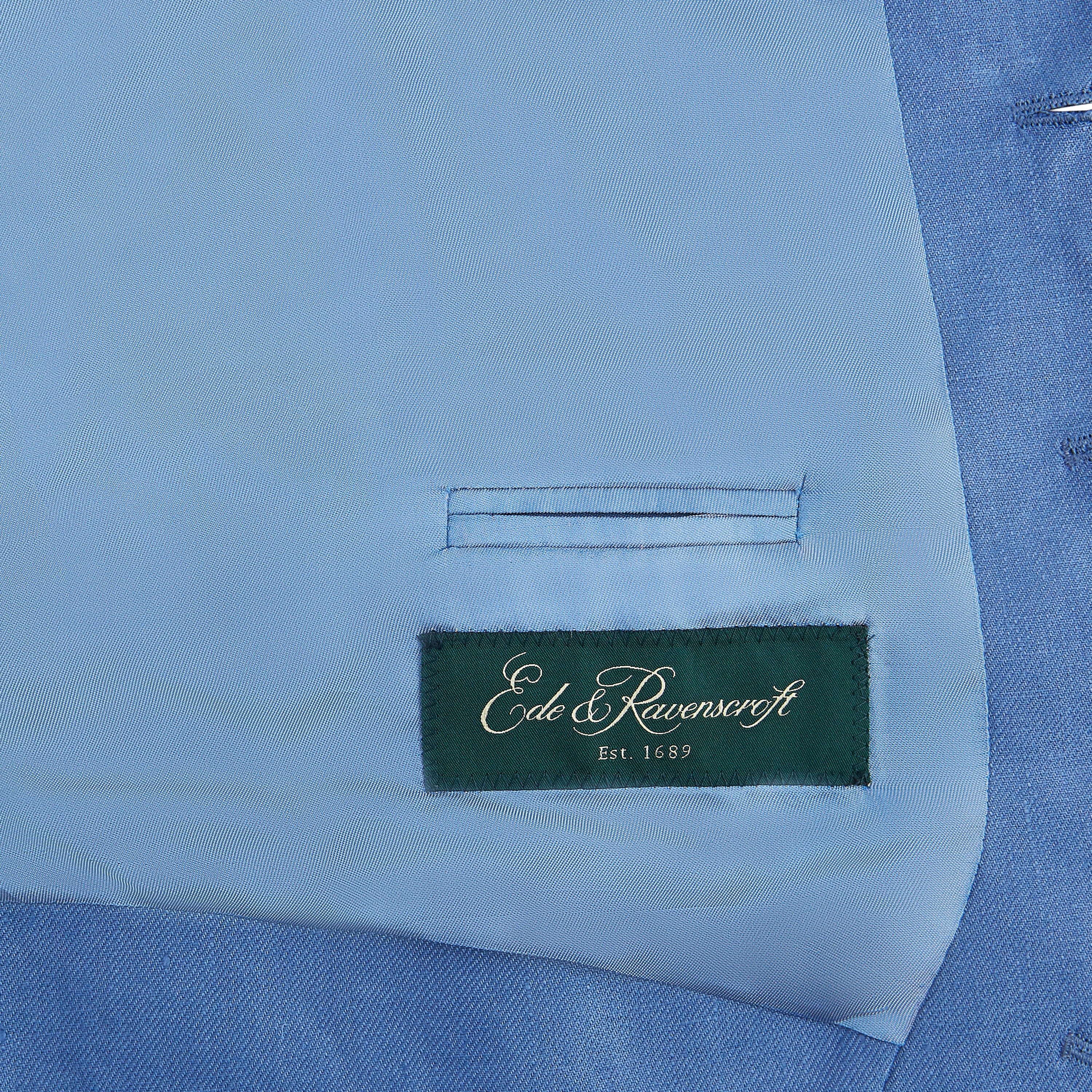 Hyde Pale Blue Linen Waistcoat - Image 3