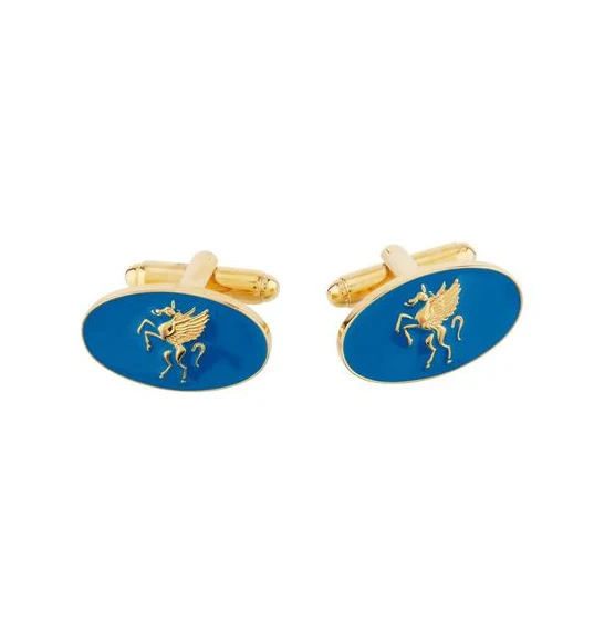 Inner Temple T-Bar Oval Gilt Cufflinks