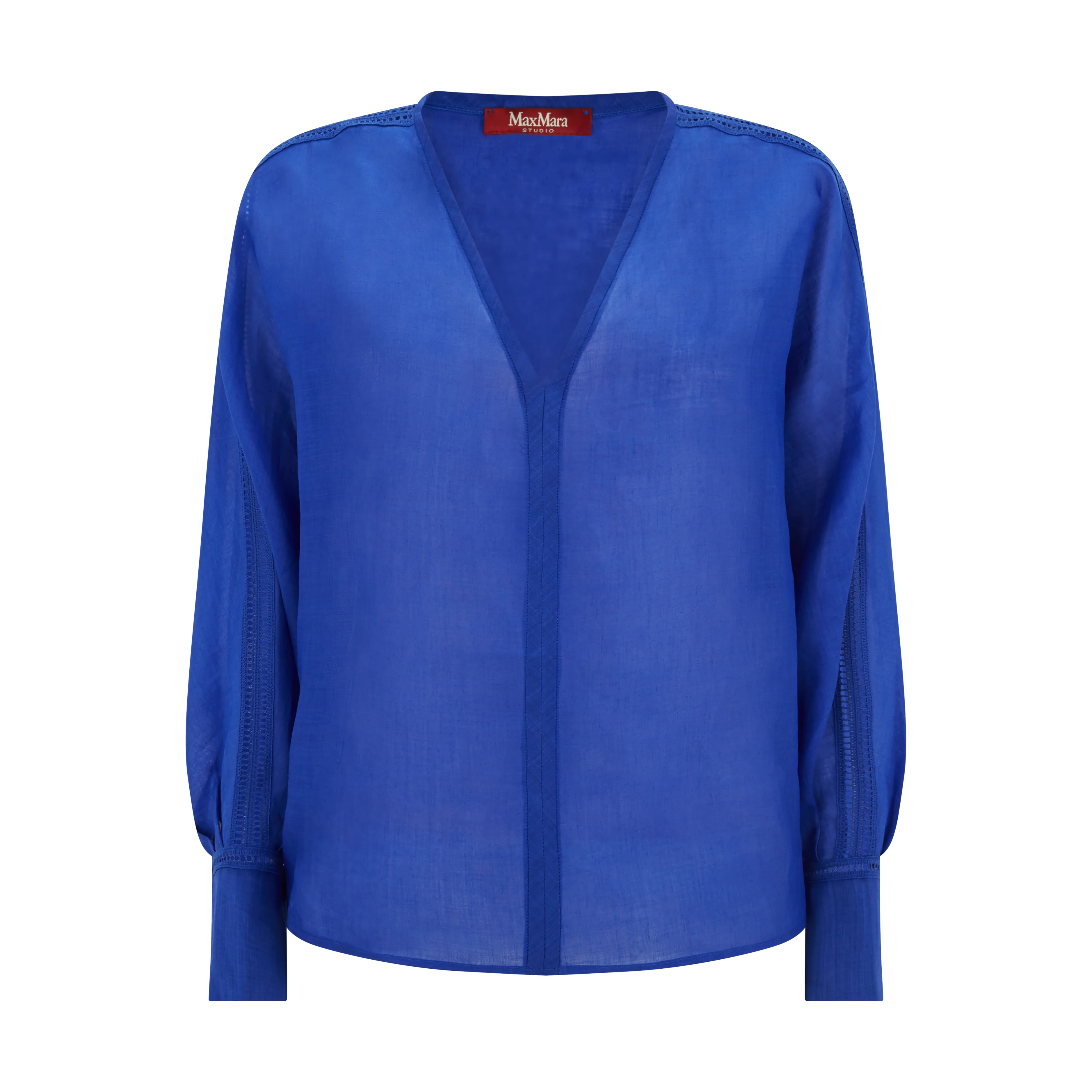 Leccio Blue Ramie Blouse