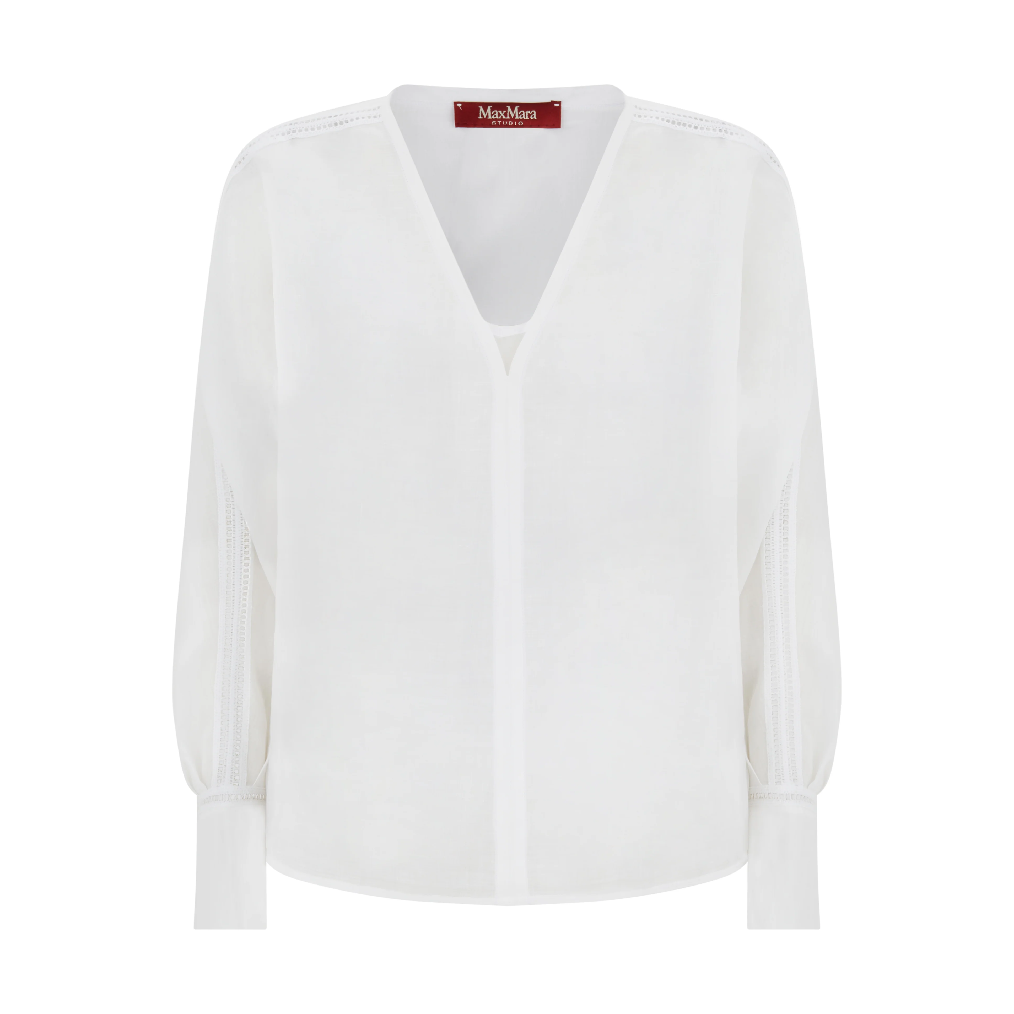 Leccio White Ramie Blouse