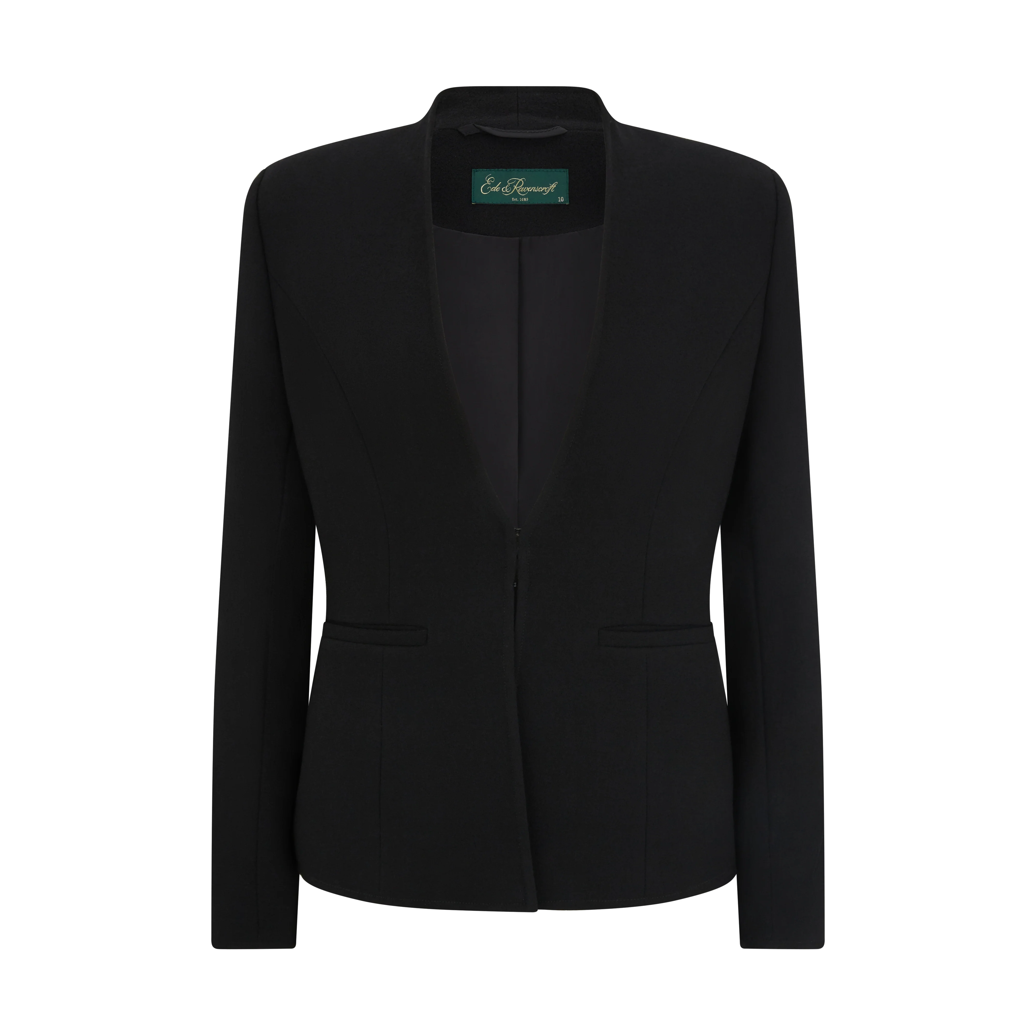 Lily Tailored Wool Crepe Clasp Jacket