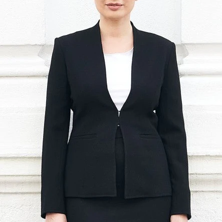 Lily Tailored Wool Crepe Clasp Jacket - Image 2
