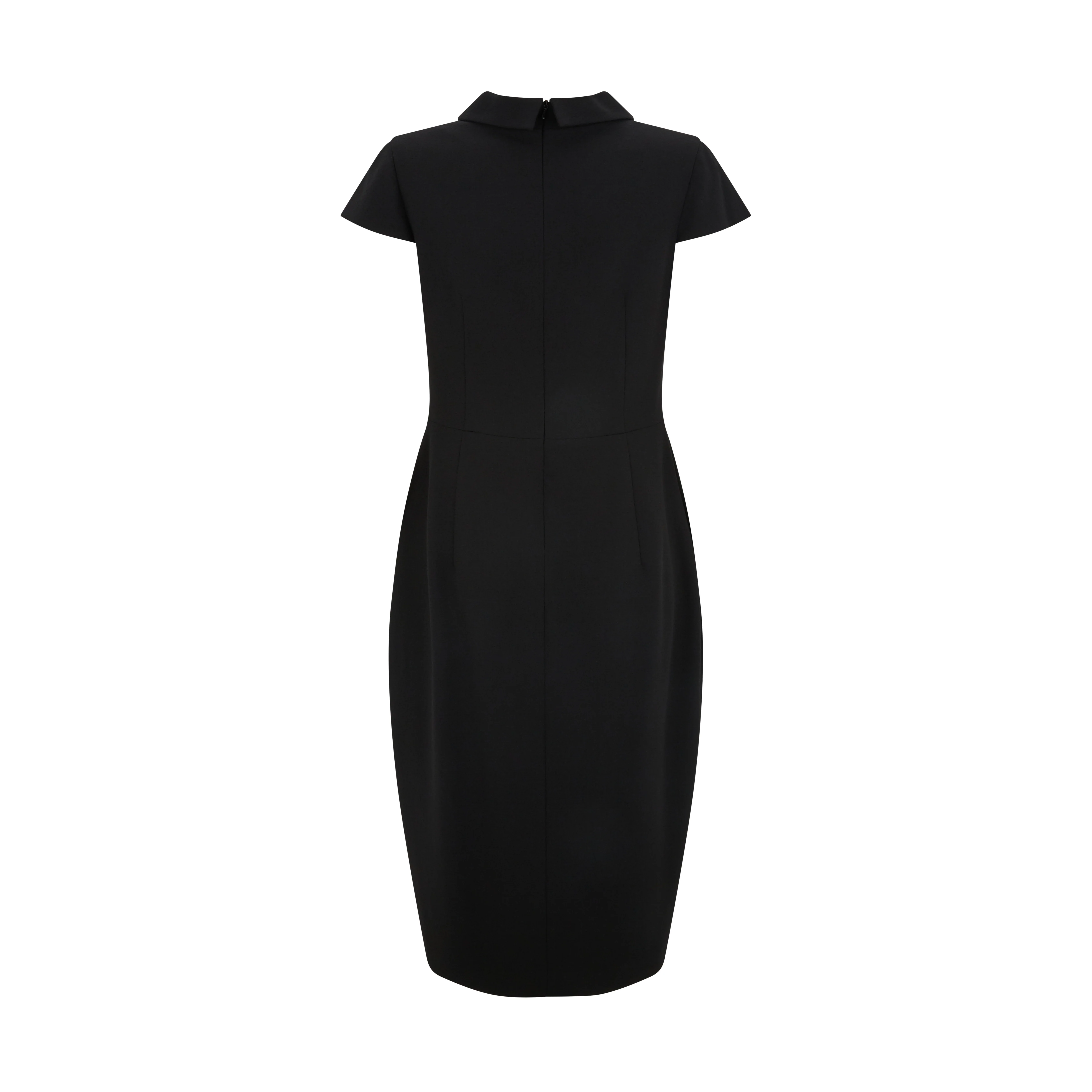 Lucia Tailored Wool Crepe Collar Dress - Image 3