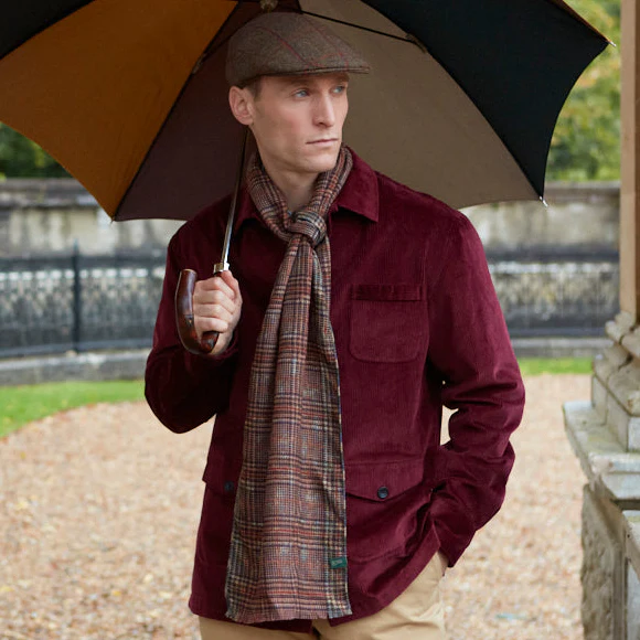 Lynton Burgundy Corduroy Overshirt - Image 2