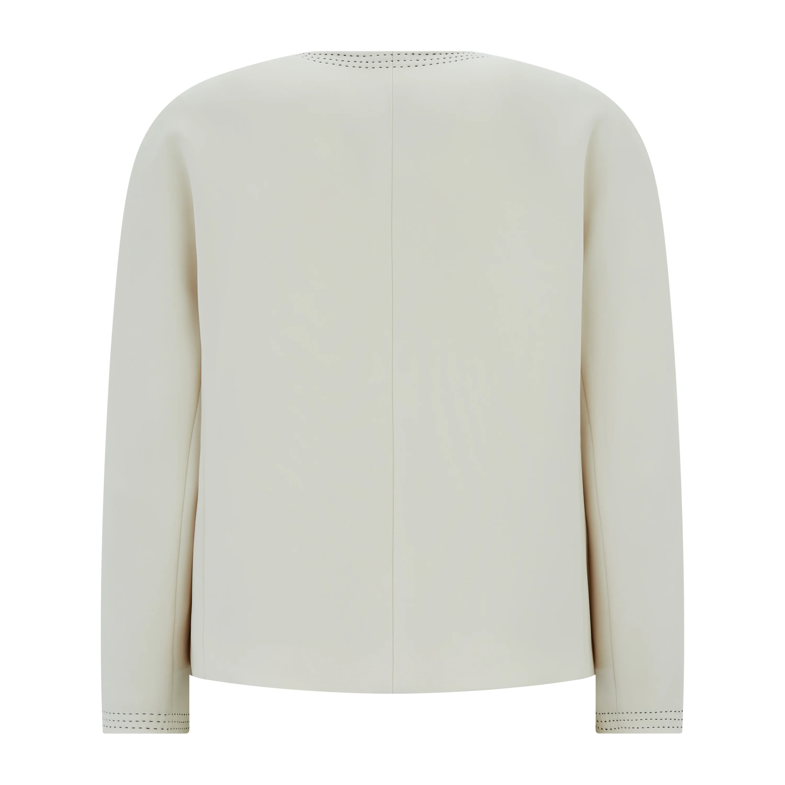 Ombrosa Beige Tailored Cady Double Breasted Jacket - Image 3