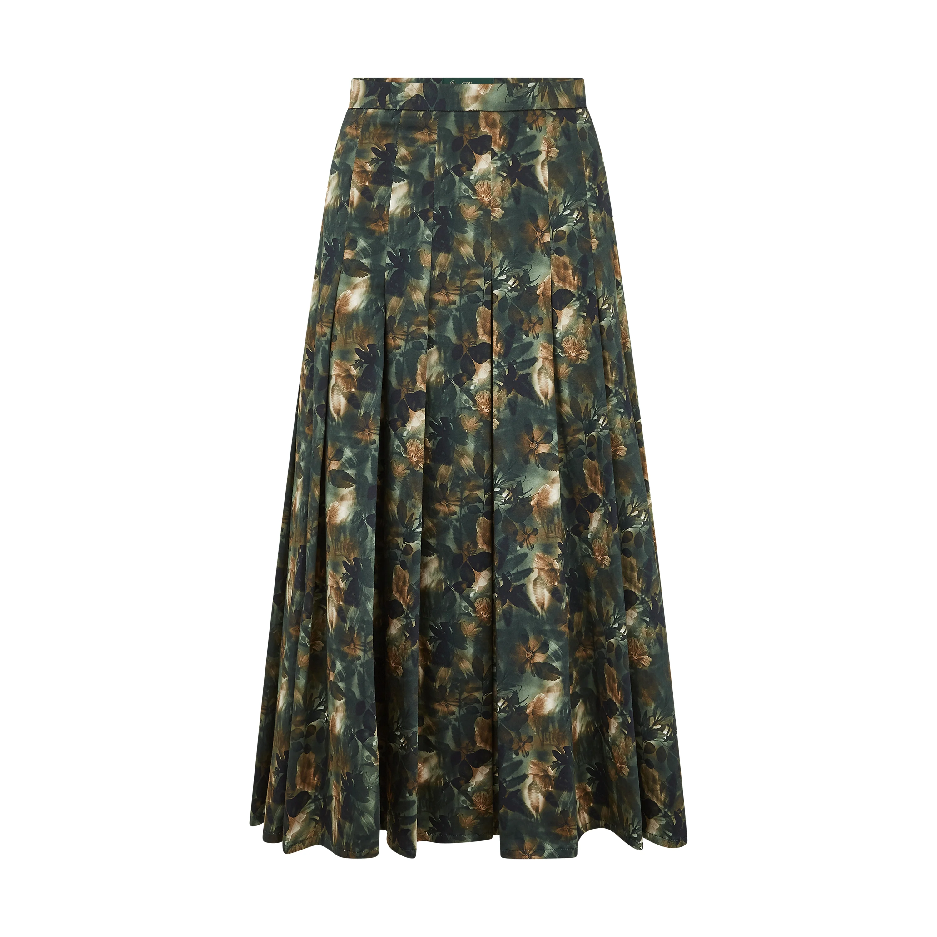 Penny Green Cotton Print Midi Skirt