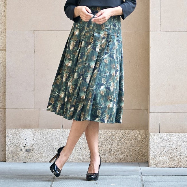 Penny Green Cotton Print Midi Skirt - Image 2