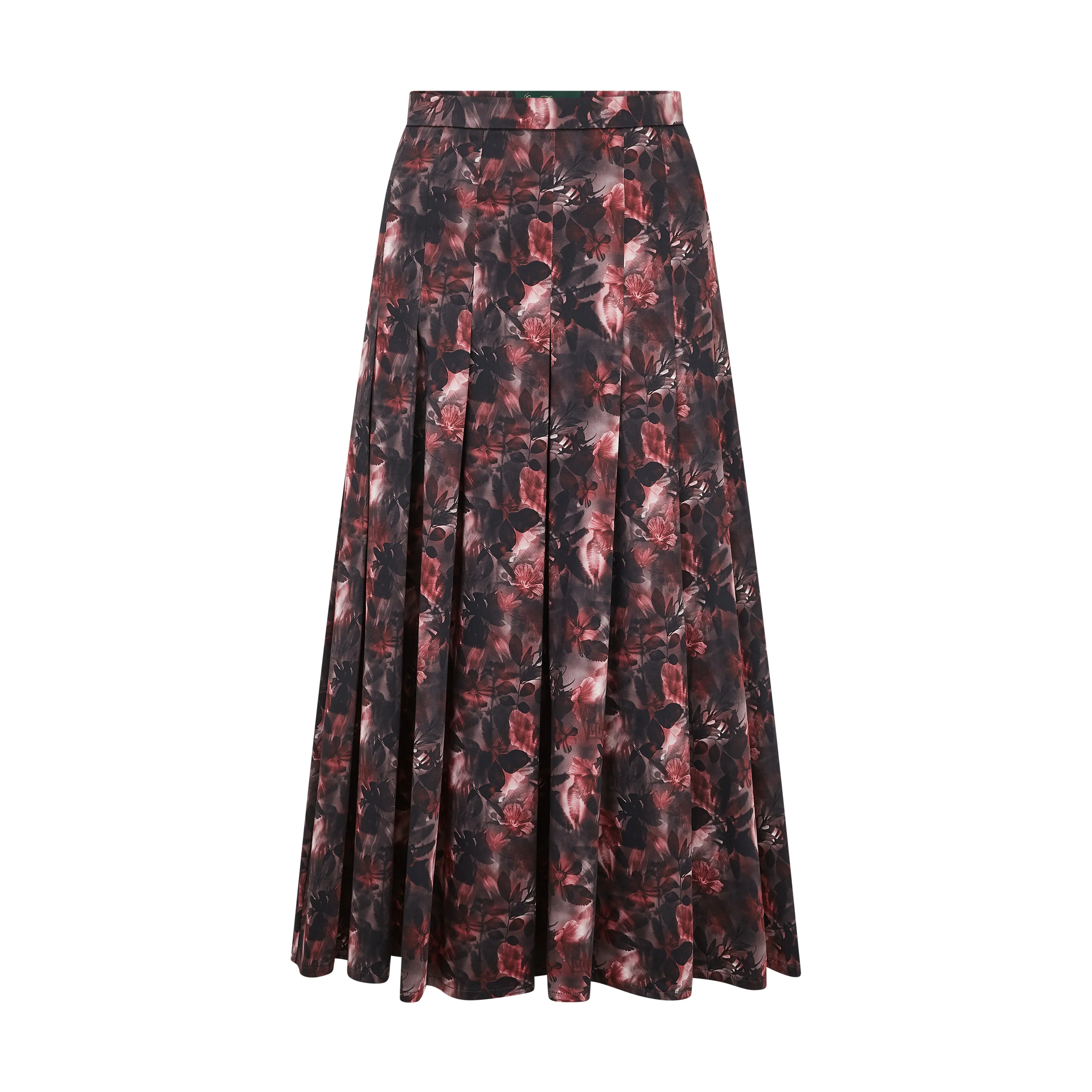 Penny Pink Cotton Print Midi Skirt