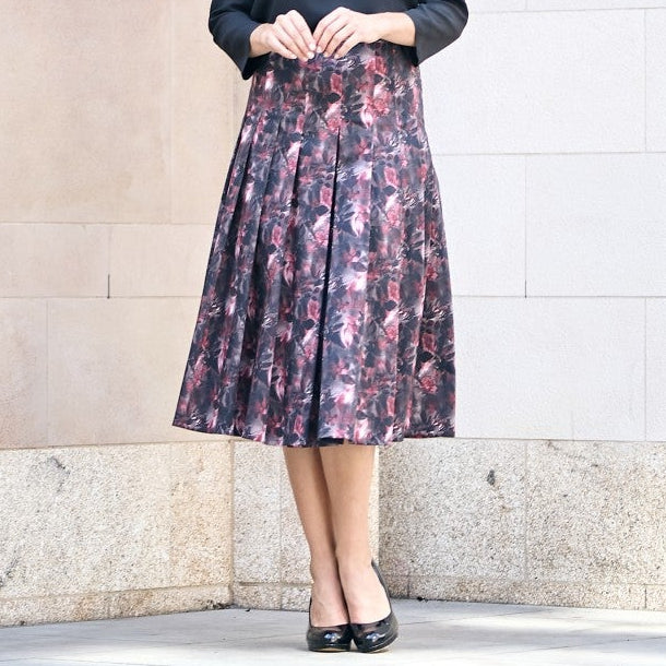 Penny Pink Cotton Print Midi Skirt - Image 2