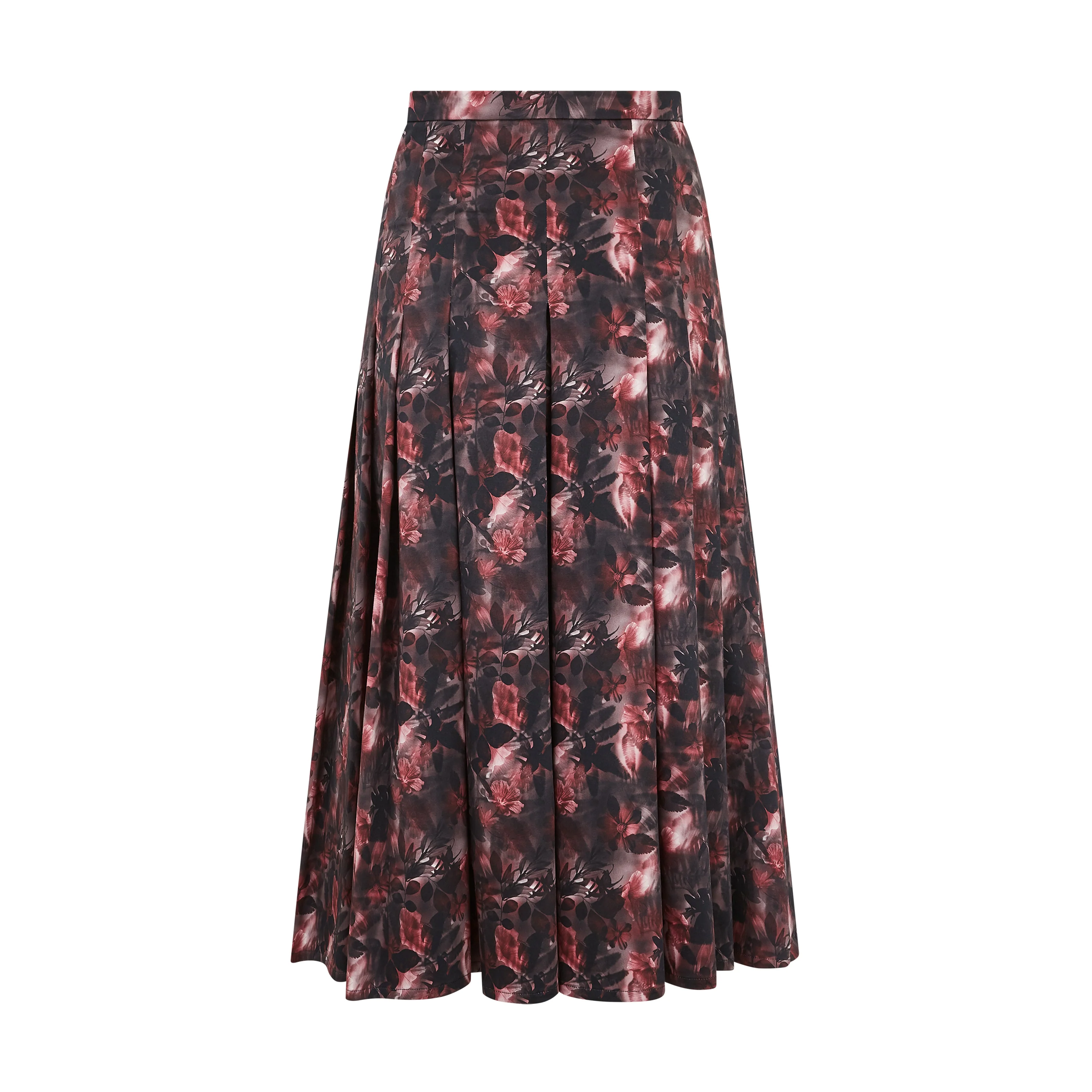 Penny Pink Cotton Print Midi Skirt - Image 3