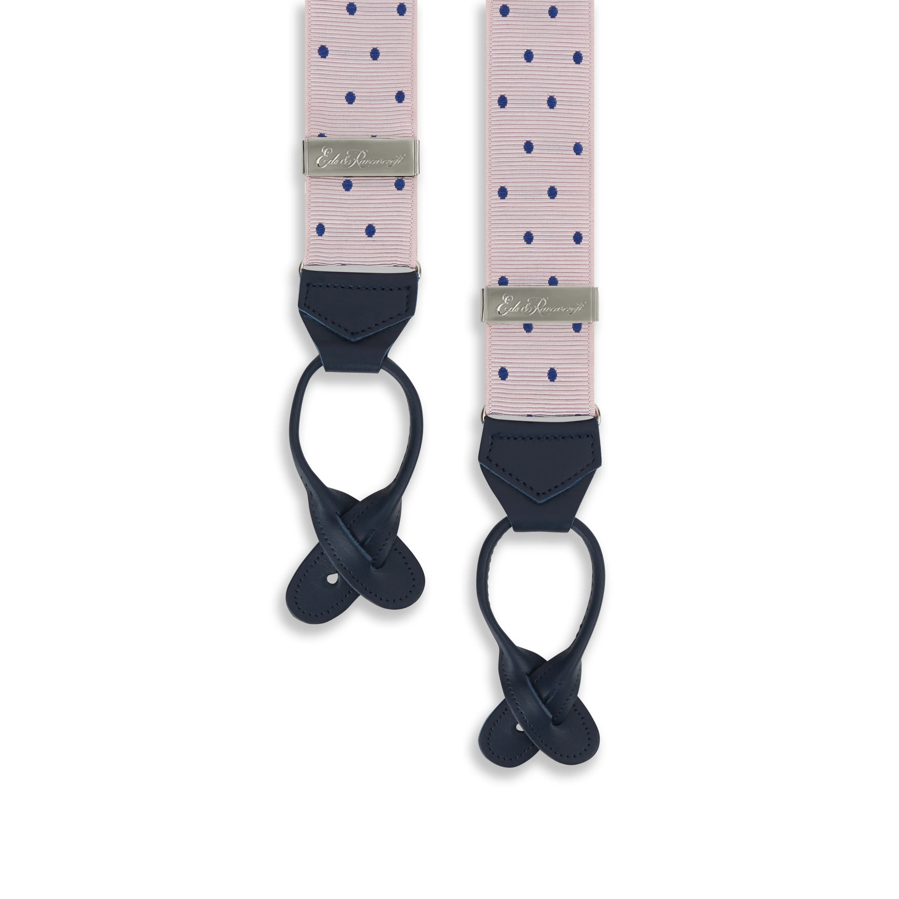 Pink Navy Webbed Spot Braces