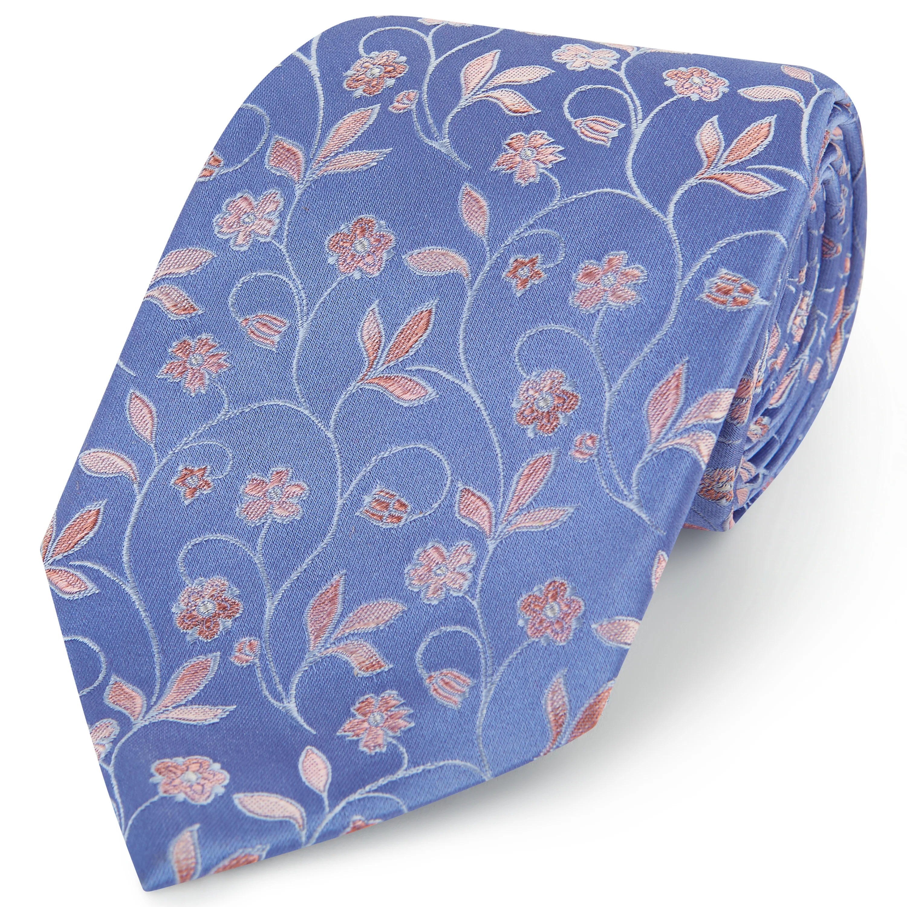 Purple Pink Climbing Floral Woven Silk Tie