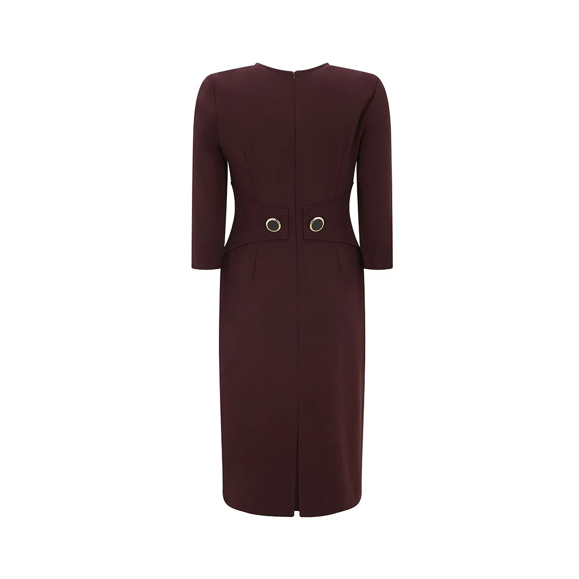 Sadie Purple Jersey Button Waist Pencil Dress - Image 2
