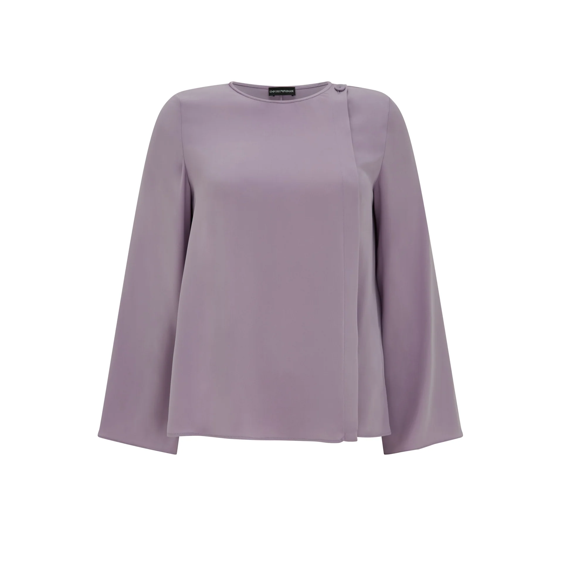 Scoop Neck Front Button Pleat Pink Blouse