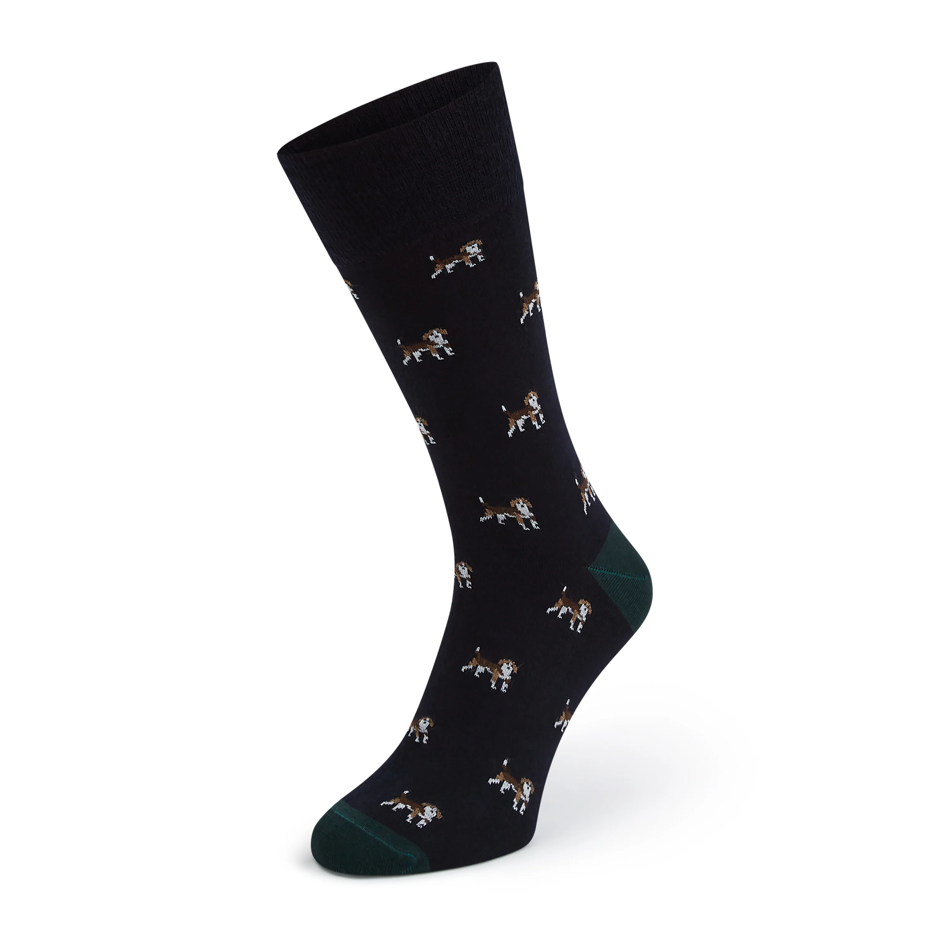 SUTTON NAVY GREEN BEAGLE WOOL SOCK