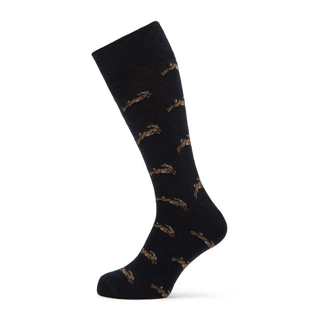 Sutton Navy Hare Wool Sock
