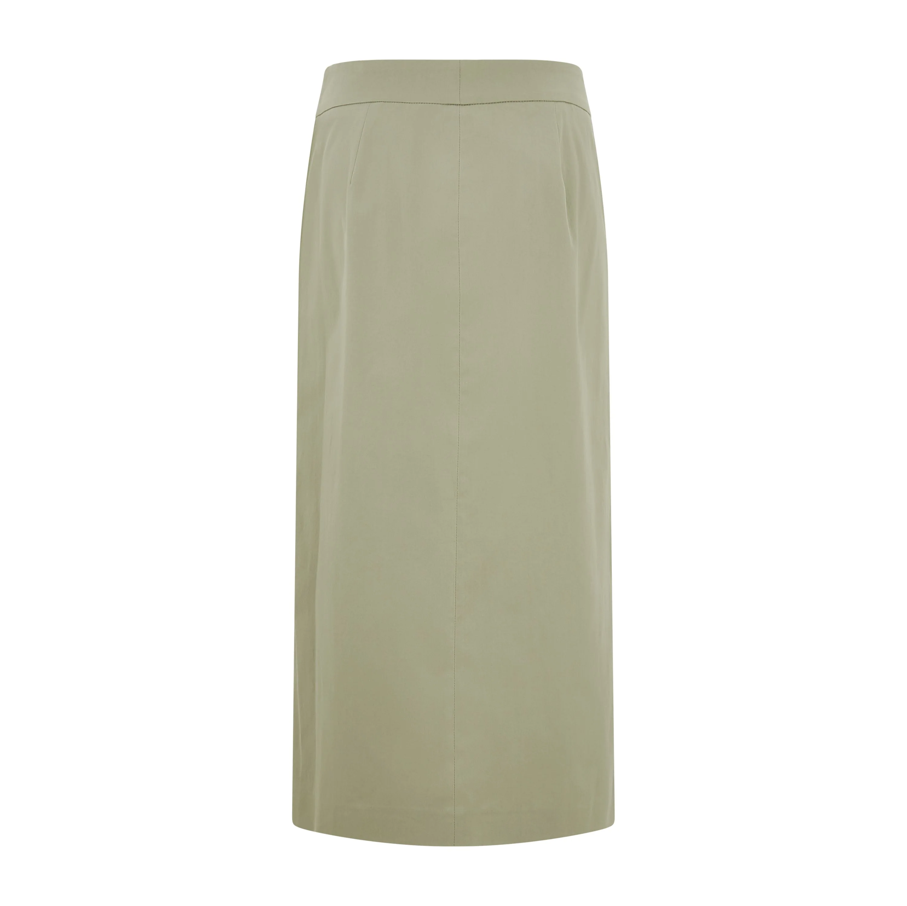 Tailored Cotton Gaberdine Midi Skirt - Image 2