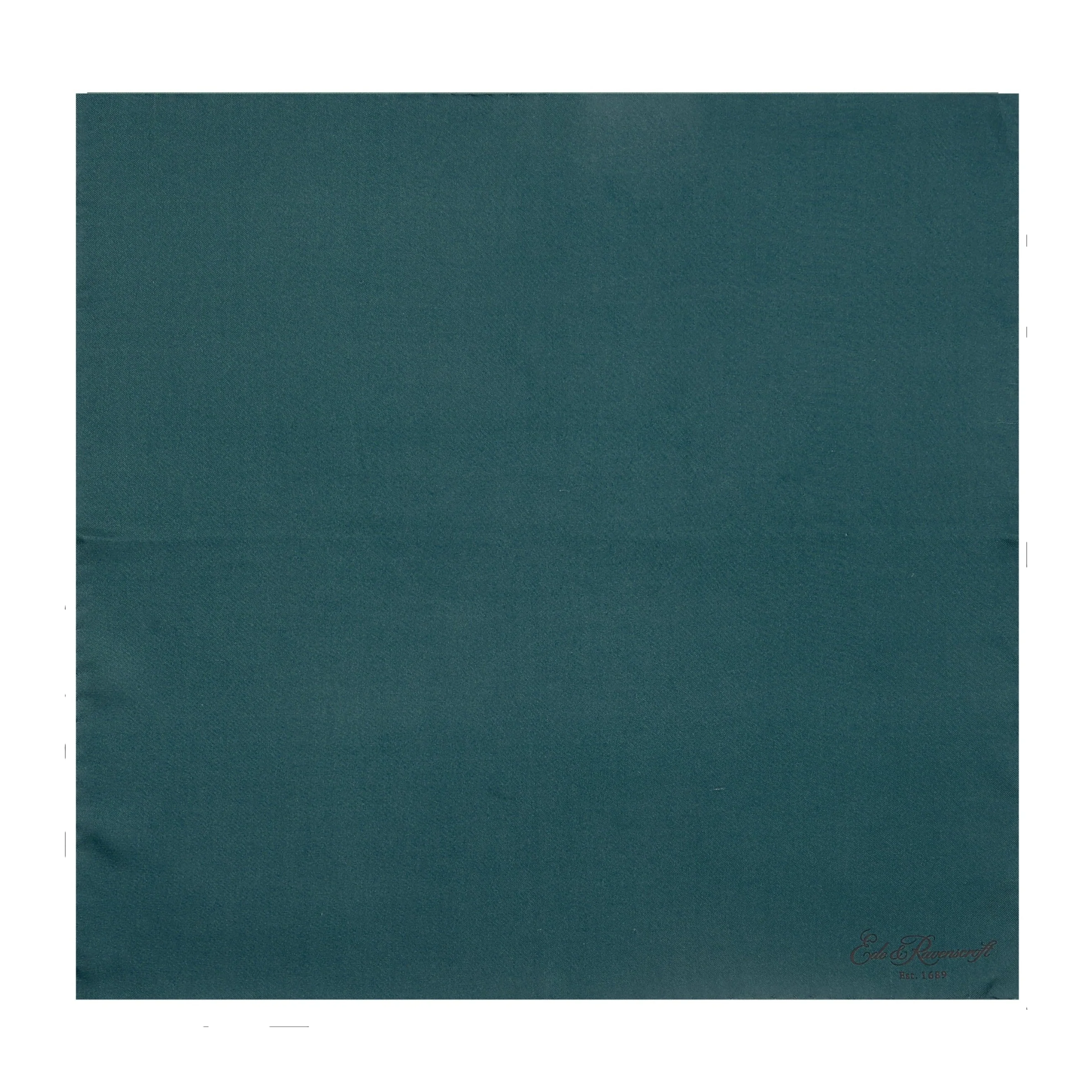 Teal Silk Fine Twill Pocket Square
