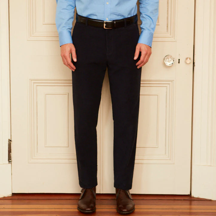 Thomas Navy Moleskin Trouser - Image 2