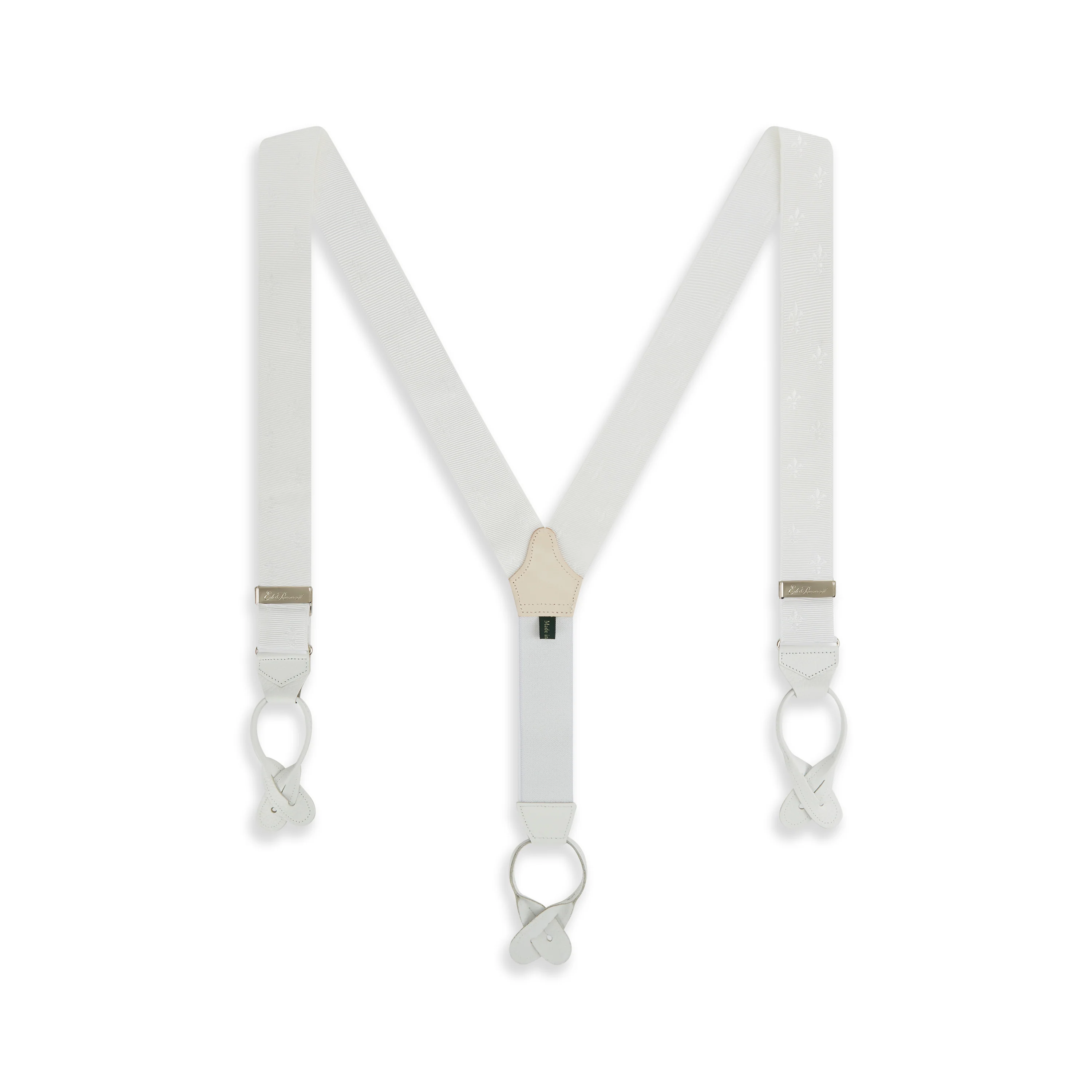 White Fleur De Lys Braces - Image 2