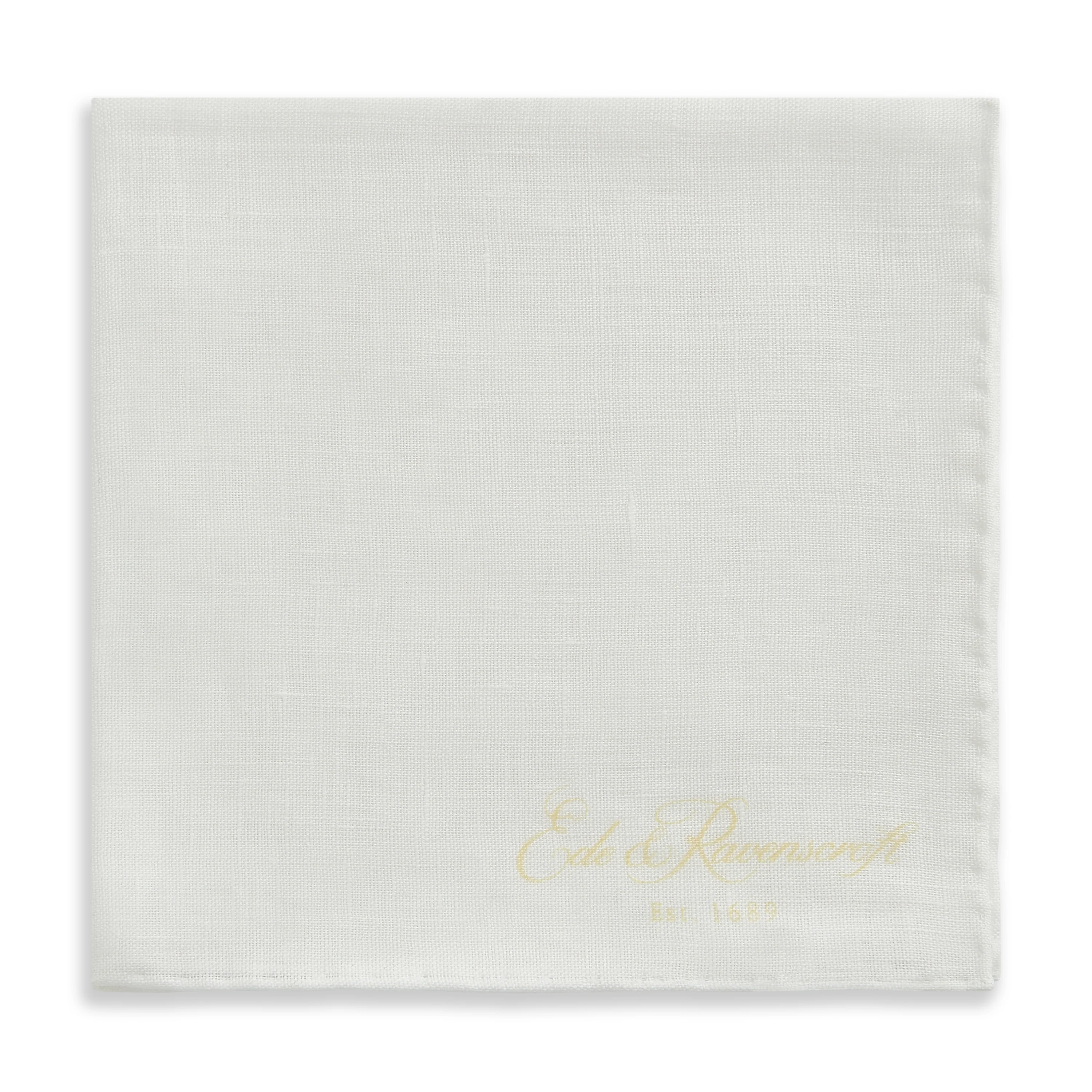 White Linen Pocket Square