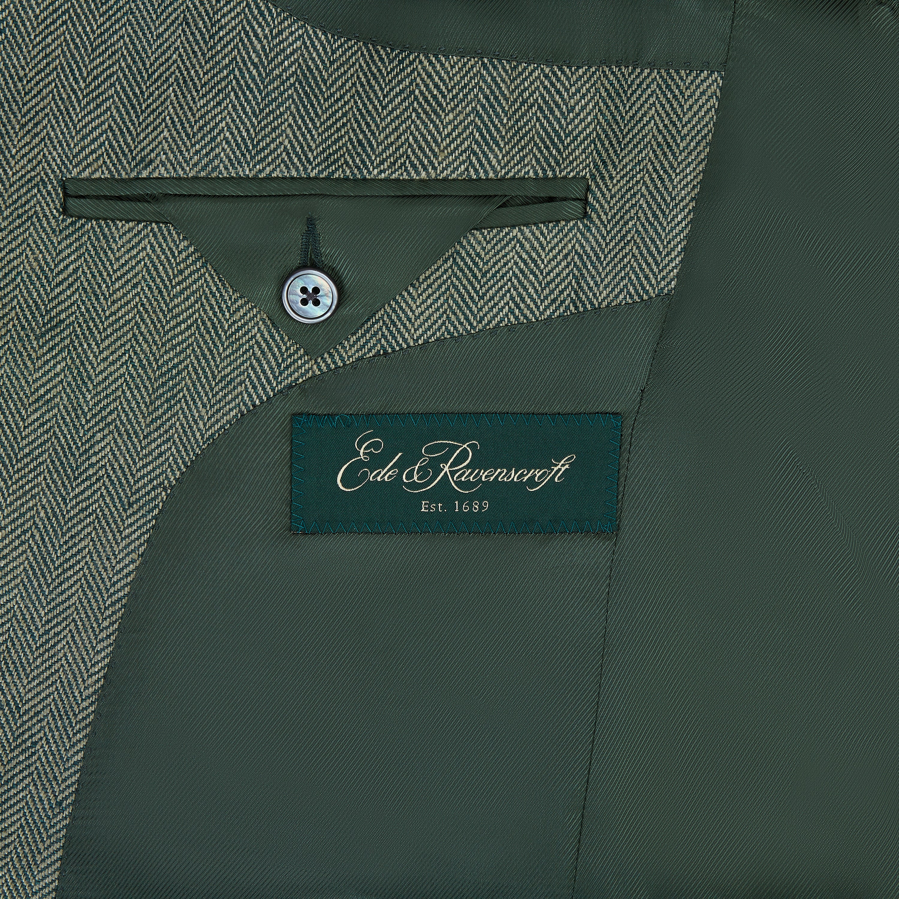 William Green Herringbone Linen Jacket - Image 3