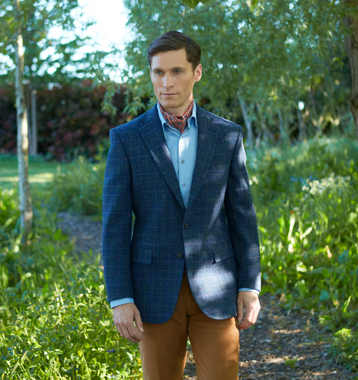 William Navy Check Tweed Jacket - Image 2