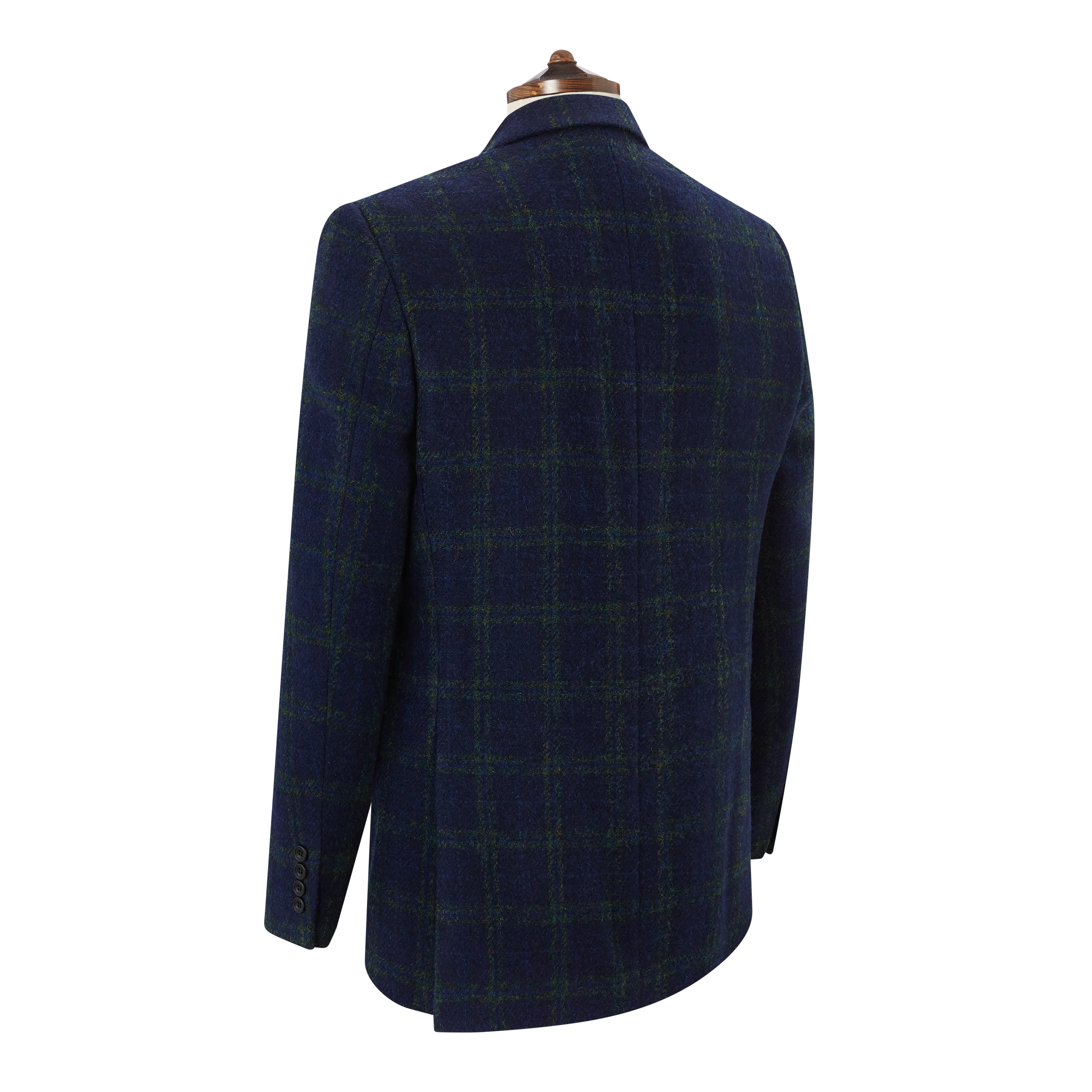 William Navy Check Tweed Jacket - Image 3