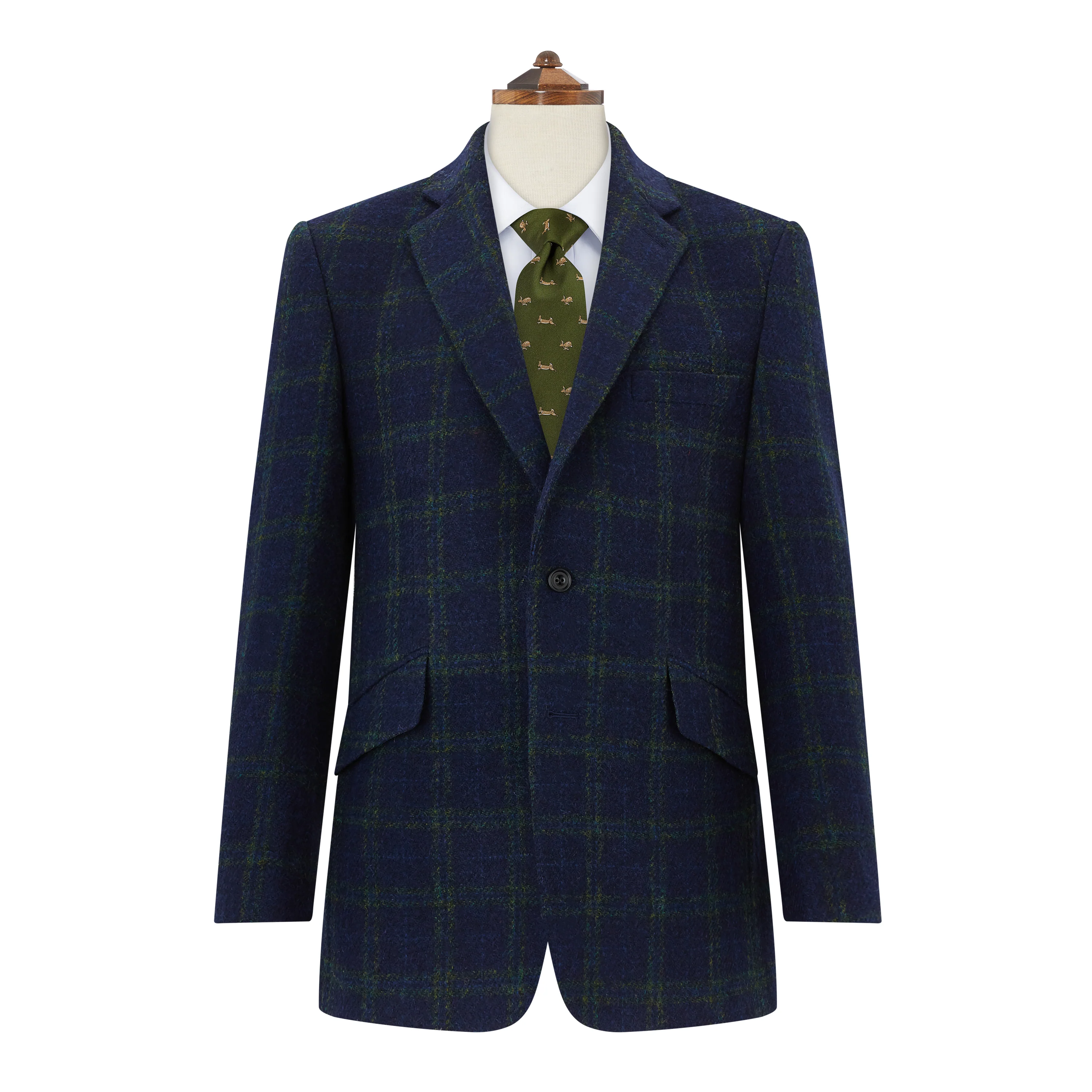 William Navy Check Tweed Jacket - Image 4